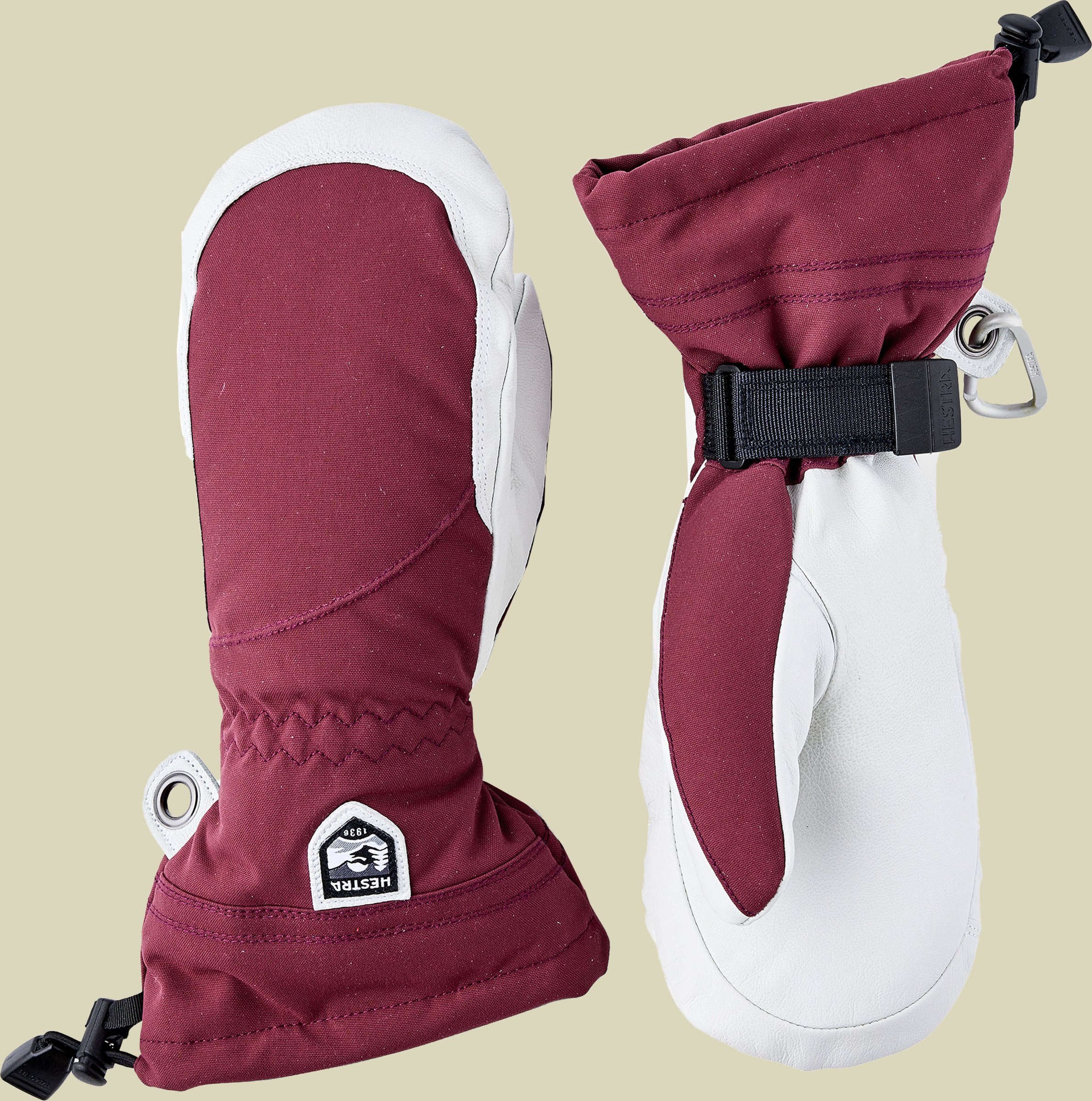 Heli Ski Female Mitt rot 6 - bordeaux/offwhite