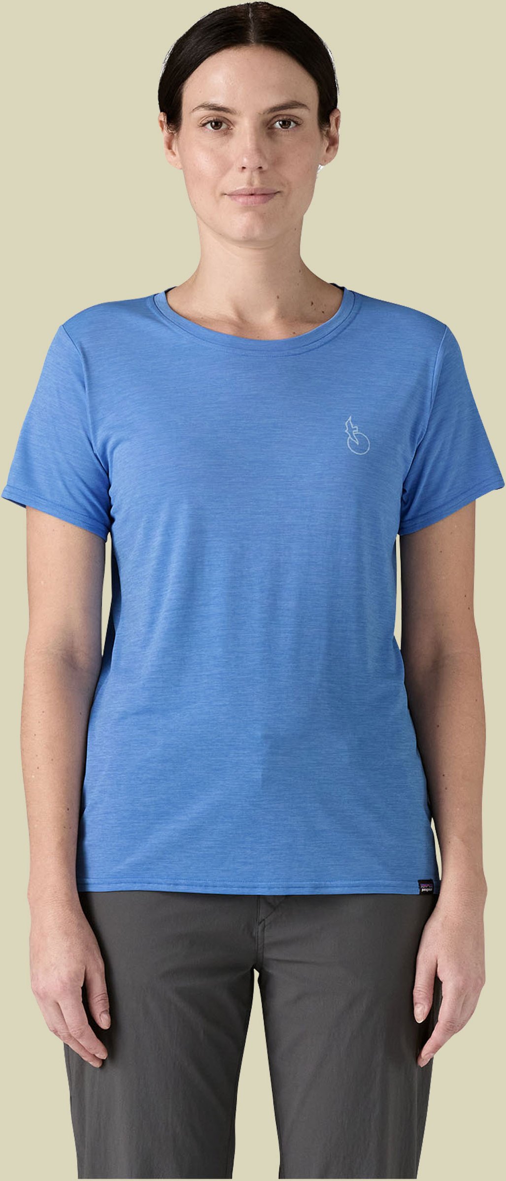 Capilene Cool Daily Graphic Shirt - Waters Women L blau - Farbe swelldrifter: abundant blue x-dye