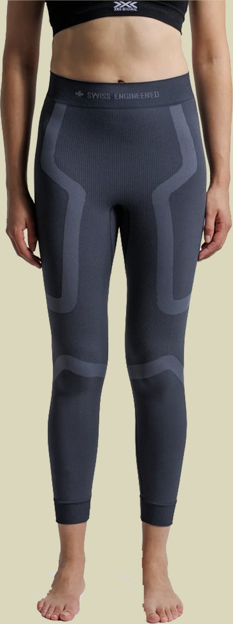 X-Bionic X-Ential Long Tights Women XL grau - anthracite