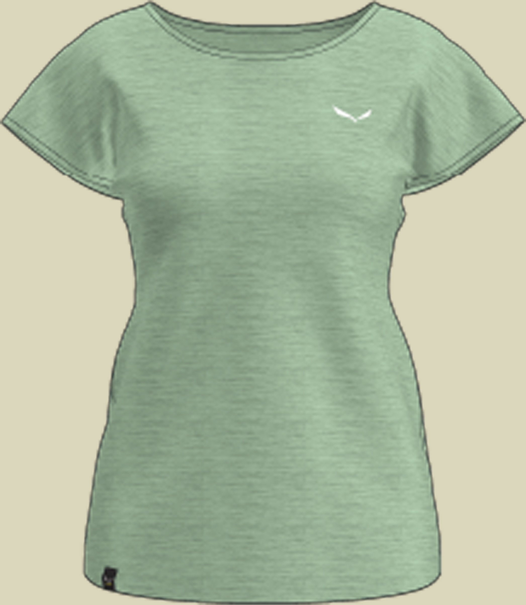 Puez Melange Dry W S/S Tee Women grün 38 - faded green melange