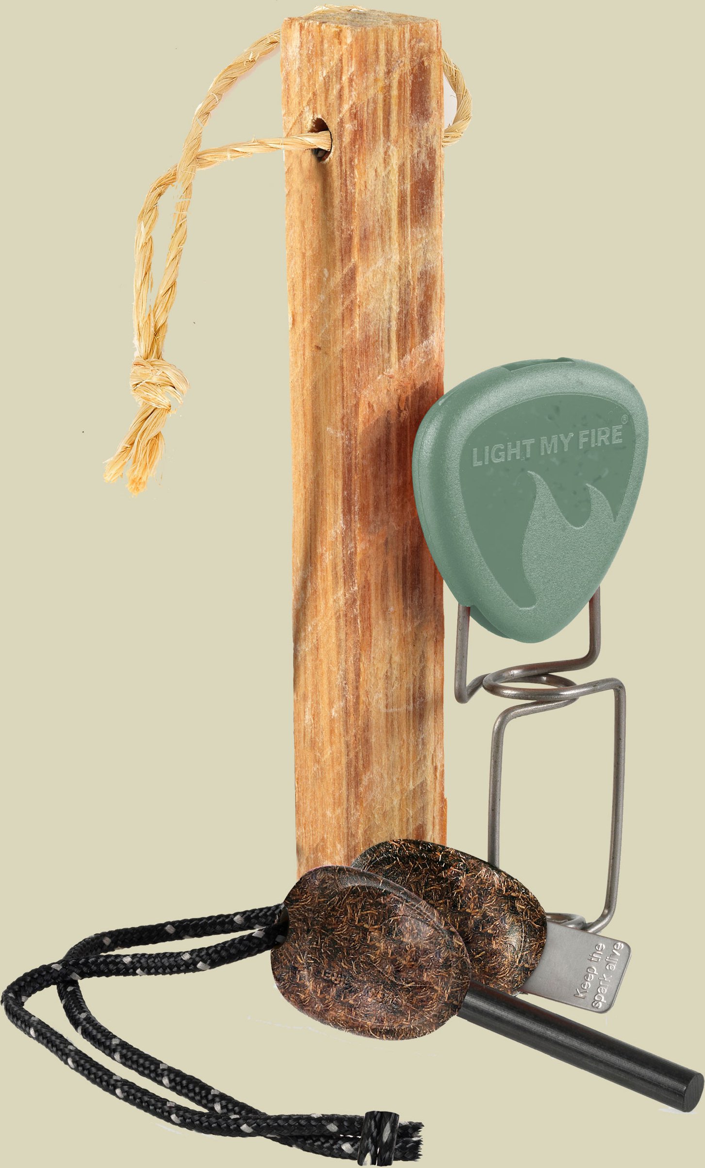 FireLighting Kit BIO mehrfarbig - sandygreen/cocoshell