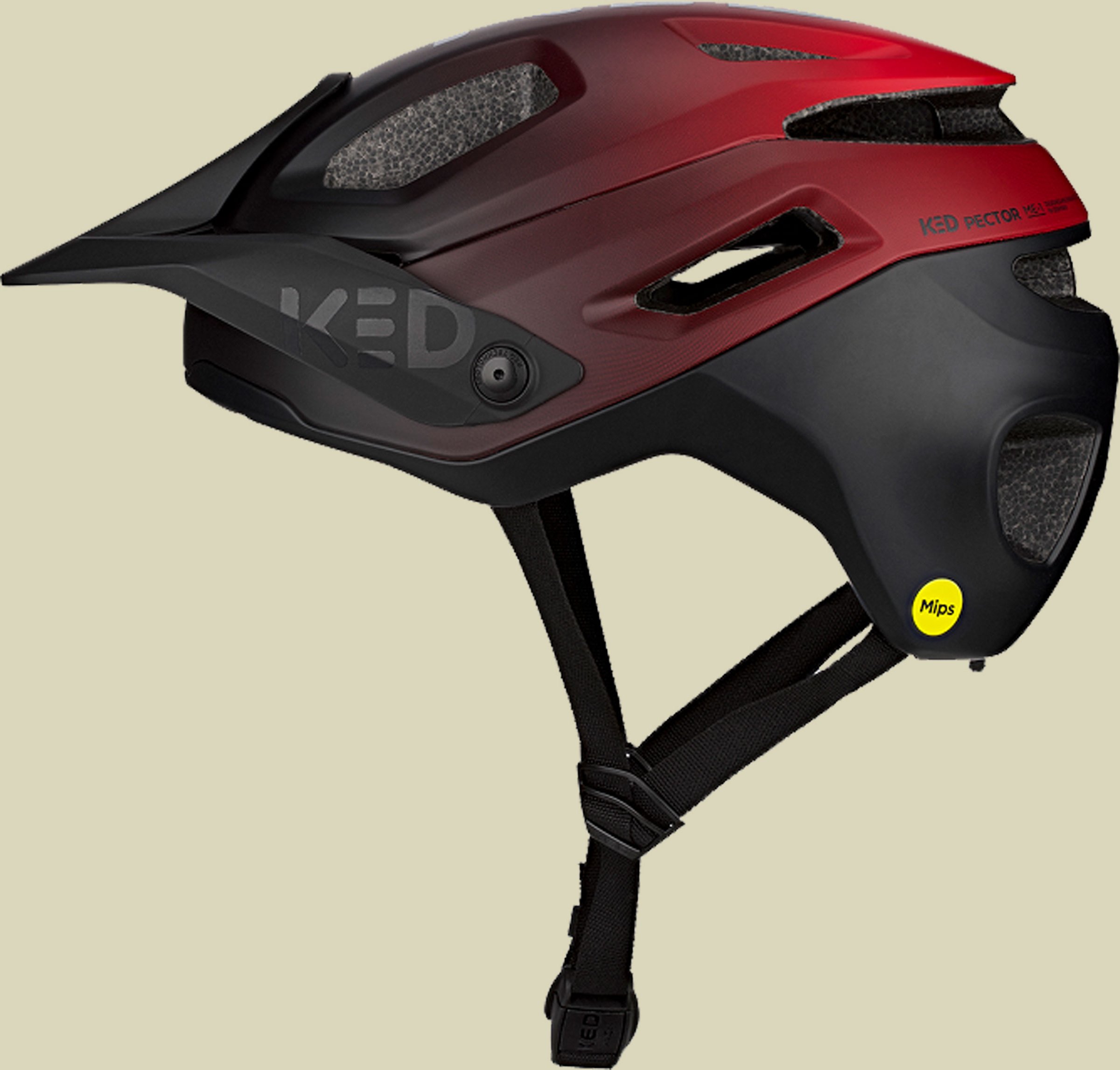 Pector ME-1 rot L 58-61 cm - red black matt