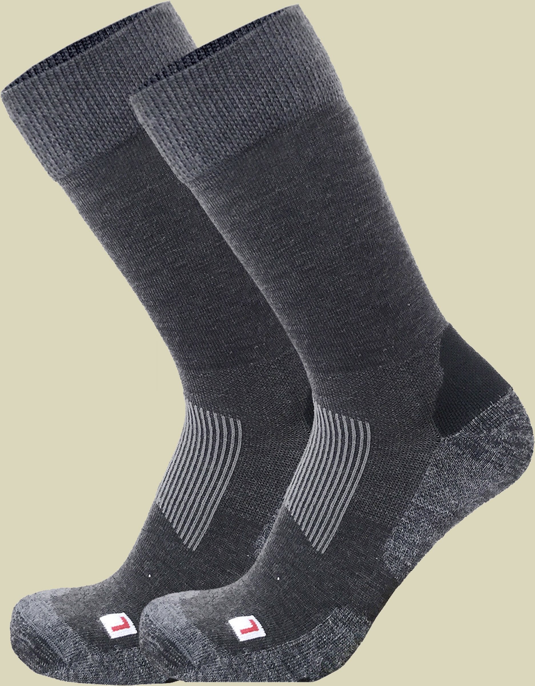Wapiti Merino Trekkingsocken Doppelpack Größe 36-38 Farbe anthrazit