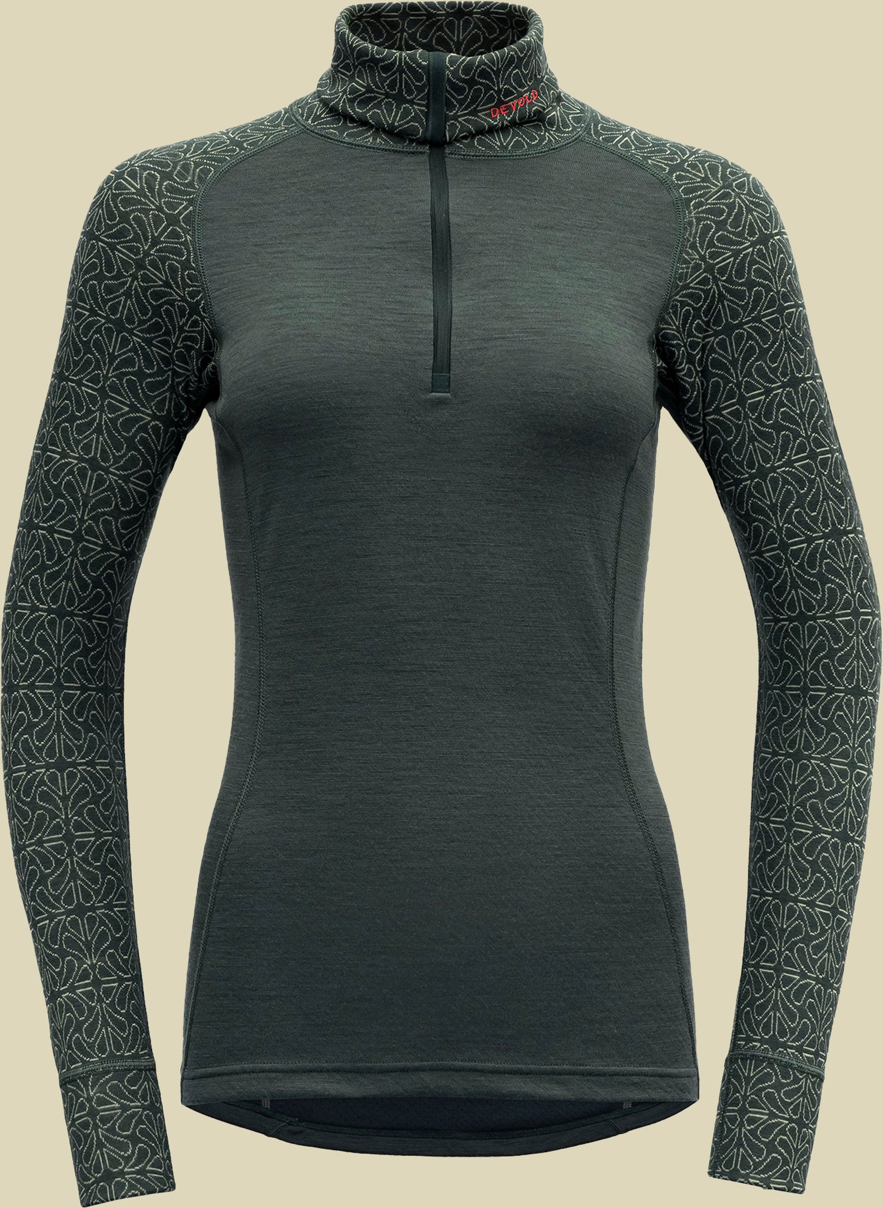 Duo Active Merino 205 Zip Neck Woman woods S