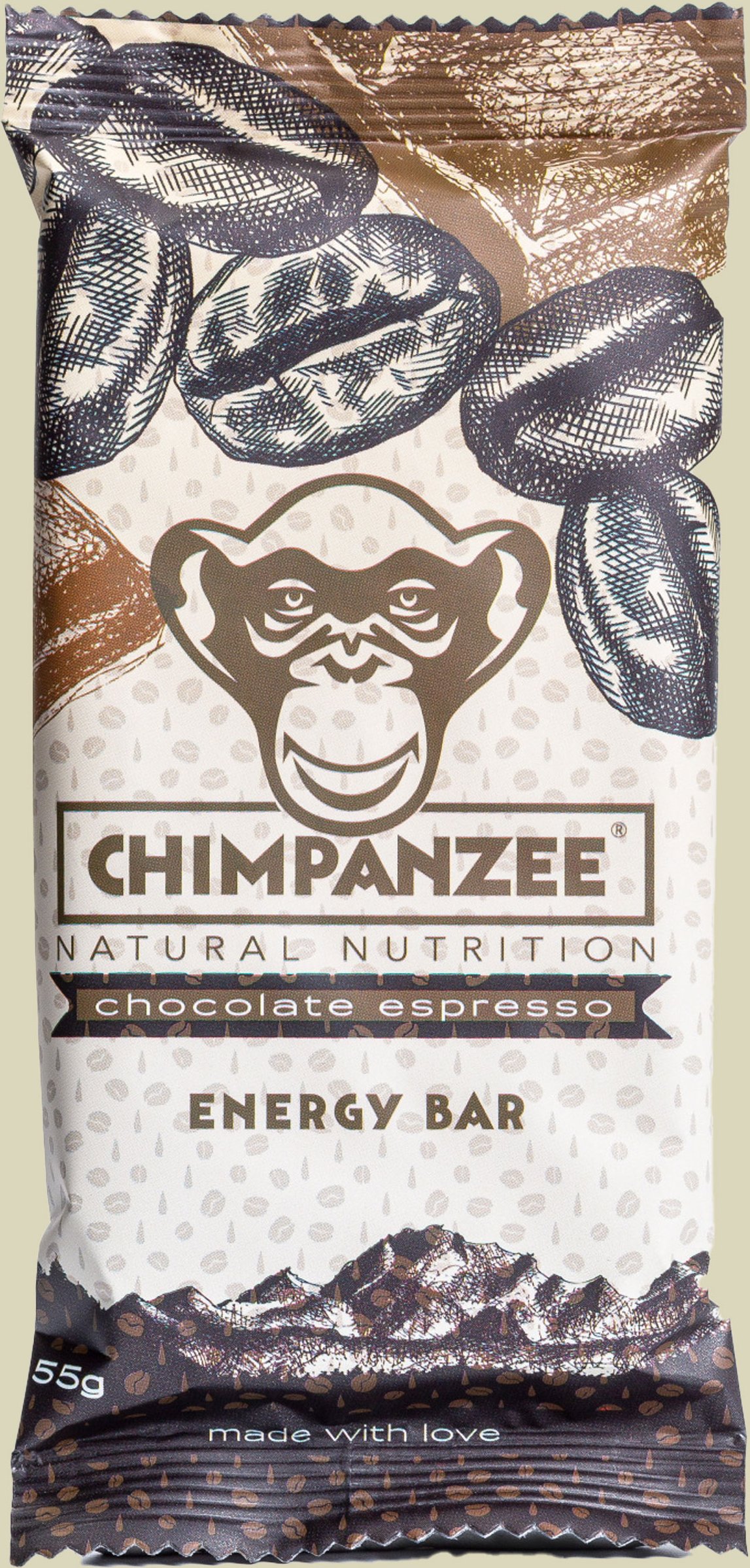 Chimpanzee Energie-Riegel Schokolade-Espresso 55g