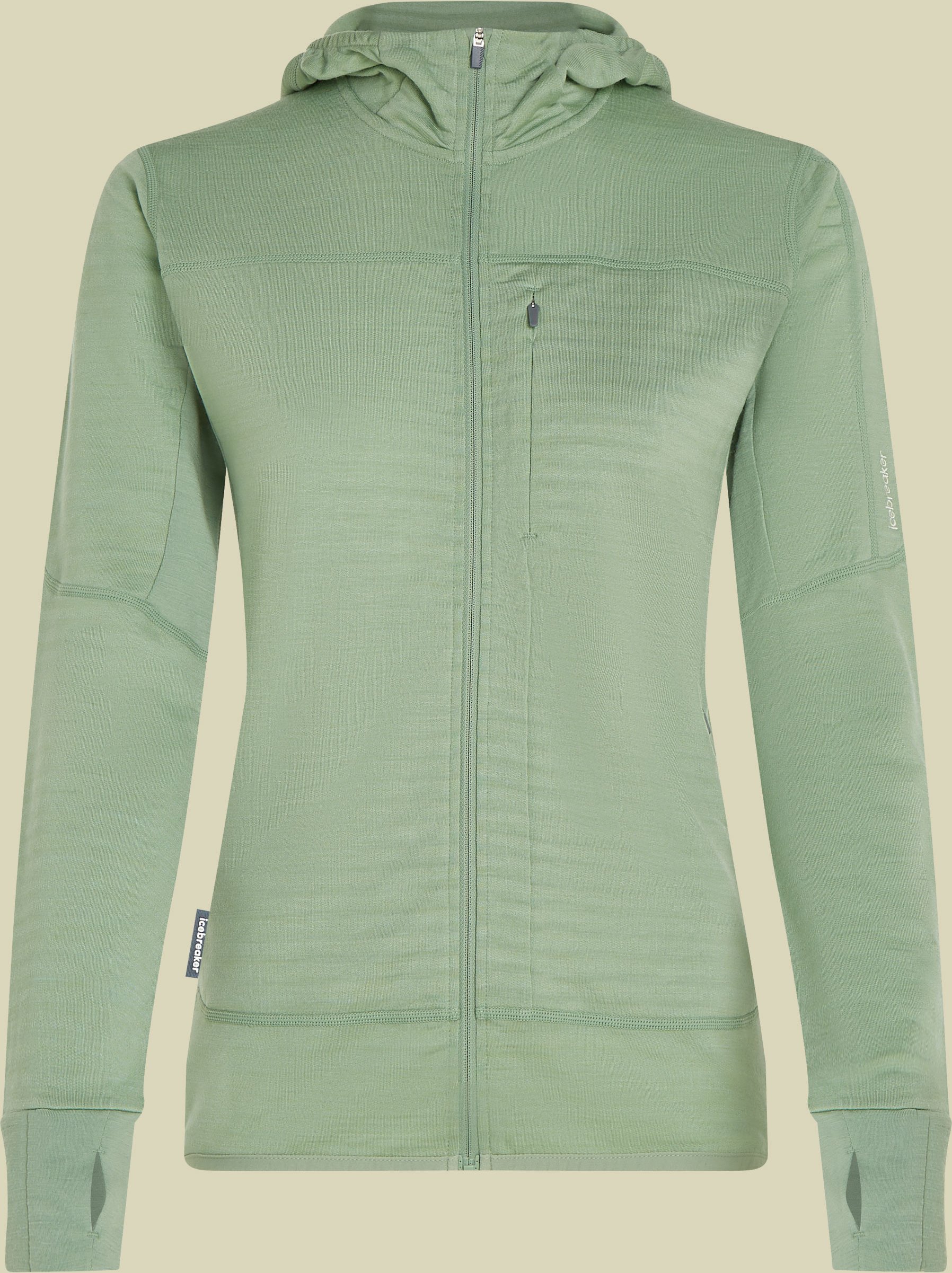 Merino Blend 300 RealFleece™ Descender LS Zip Hoodie Women XL grün - seaglass