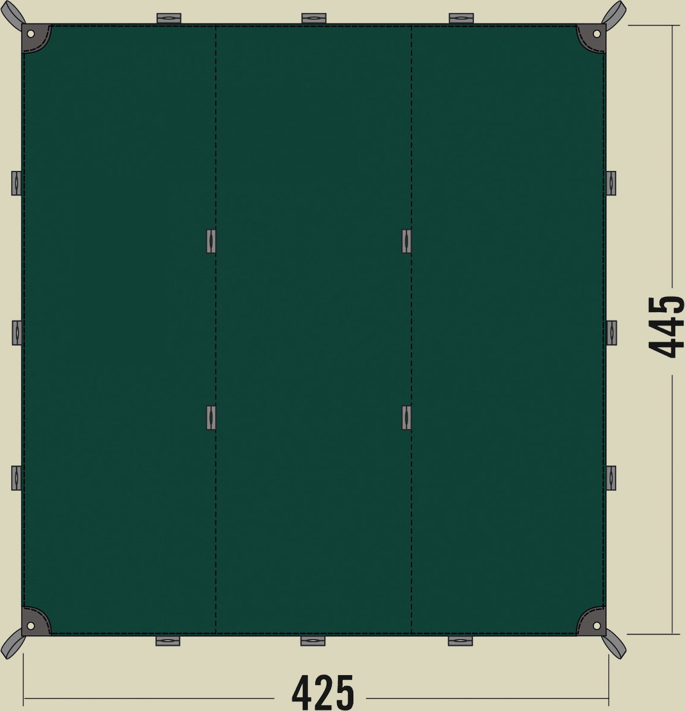 Tarp 1 425 x 445 cm Farbe light olive