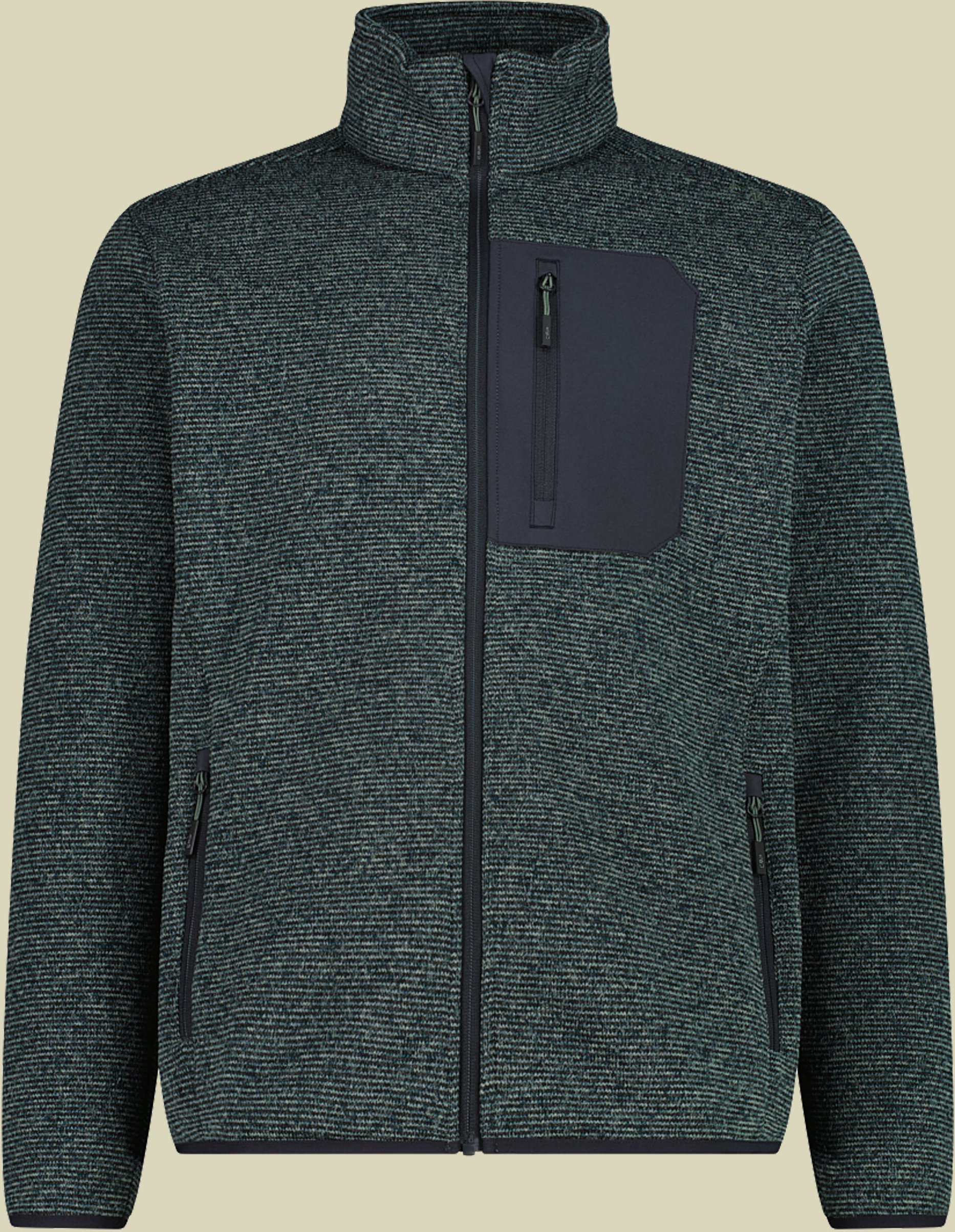 Man Jacket Jacquard Knitted 52 grau - Farbe musk anthracite