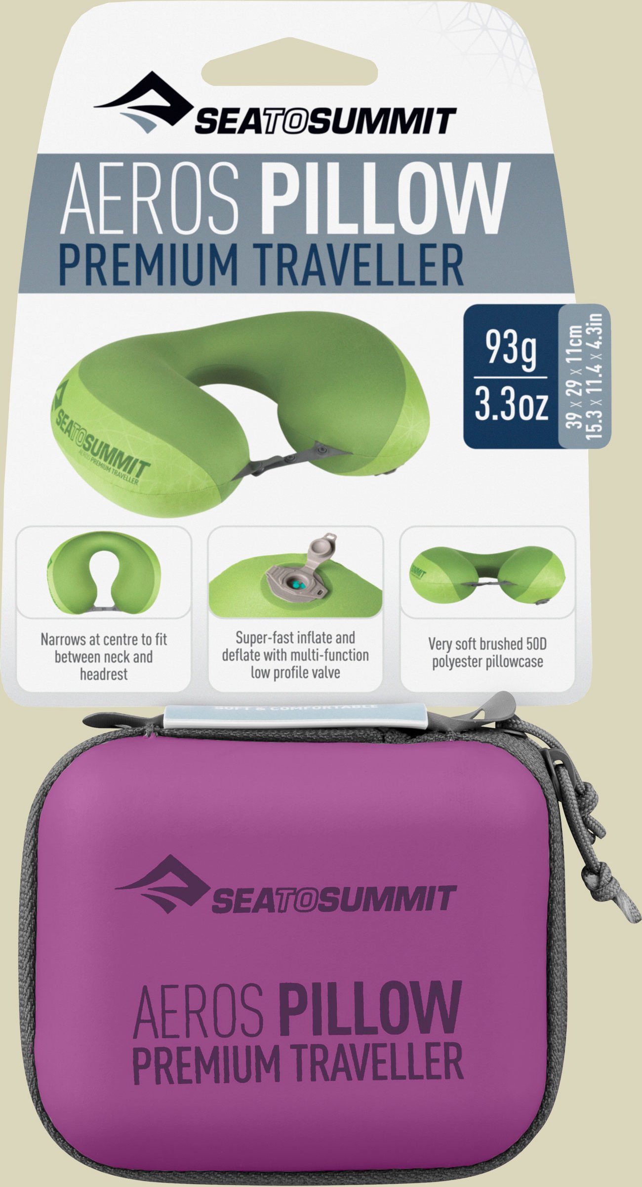 Aeros Premium Traveller Pillow fuchsia one size - magenta