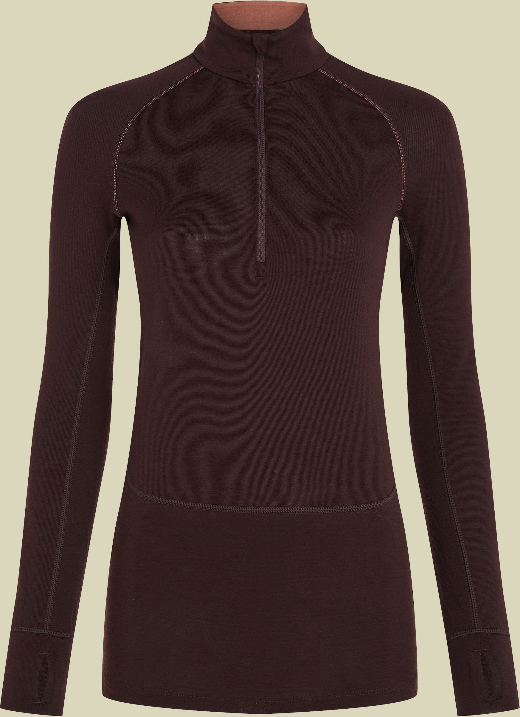 ZoneKnit 260 LS Half Zip Women L braun - bittersweet/cedar wood/cb