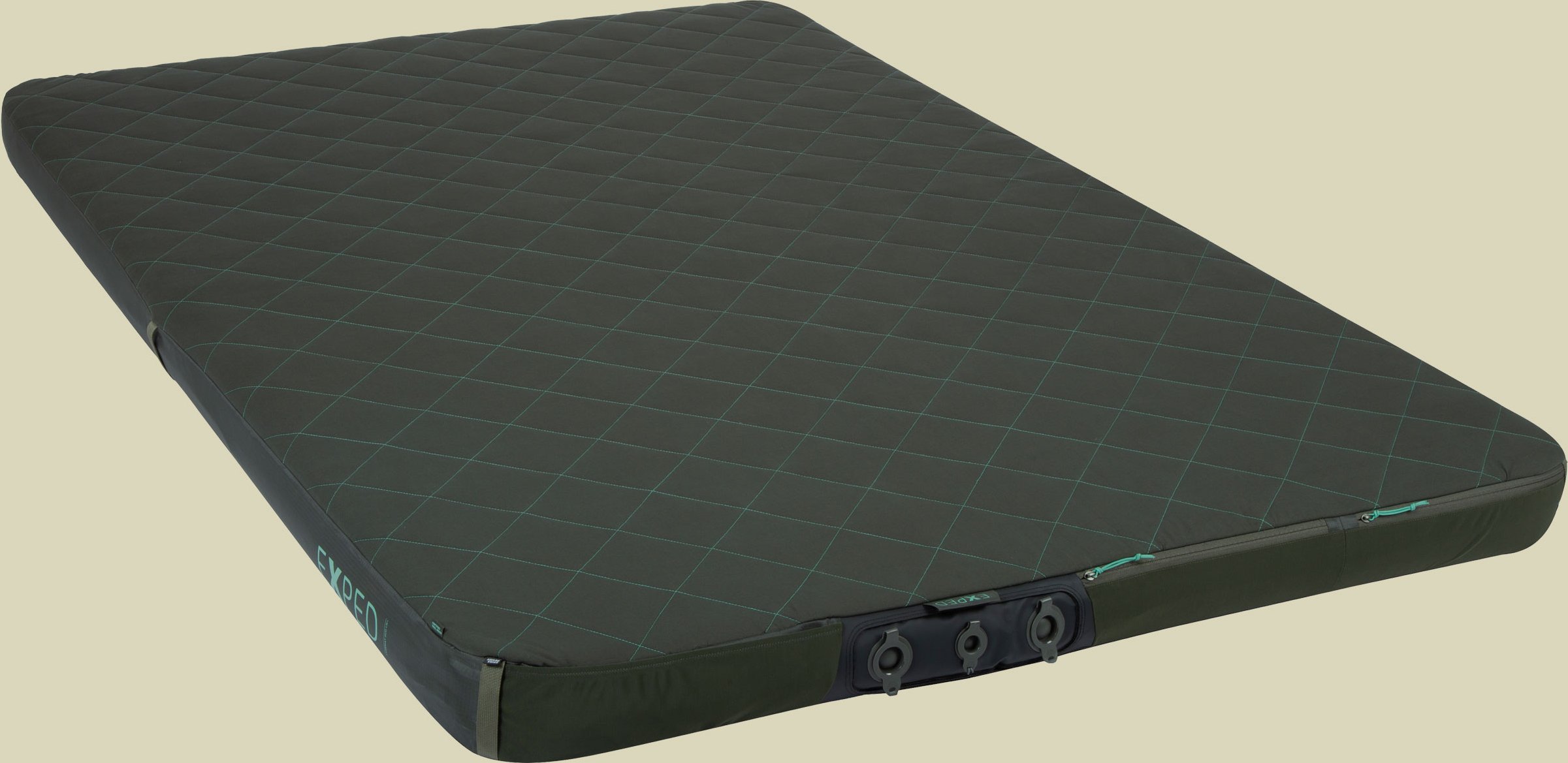 LuxeMat Duo 197 x 132 x 10 cm grün - moraine