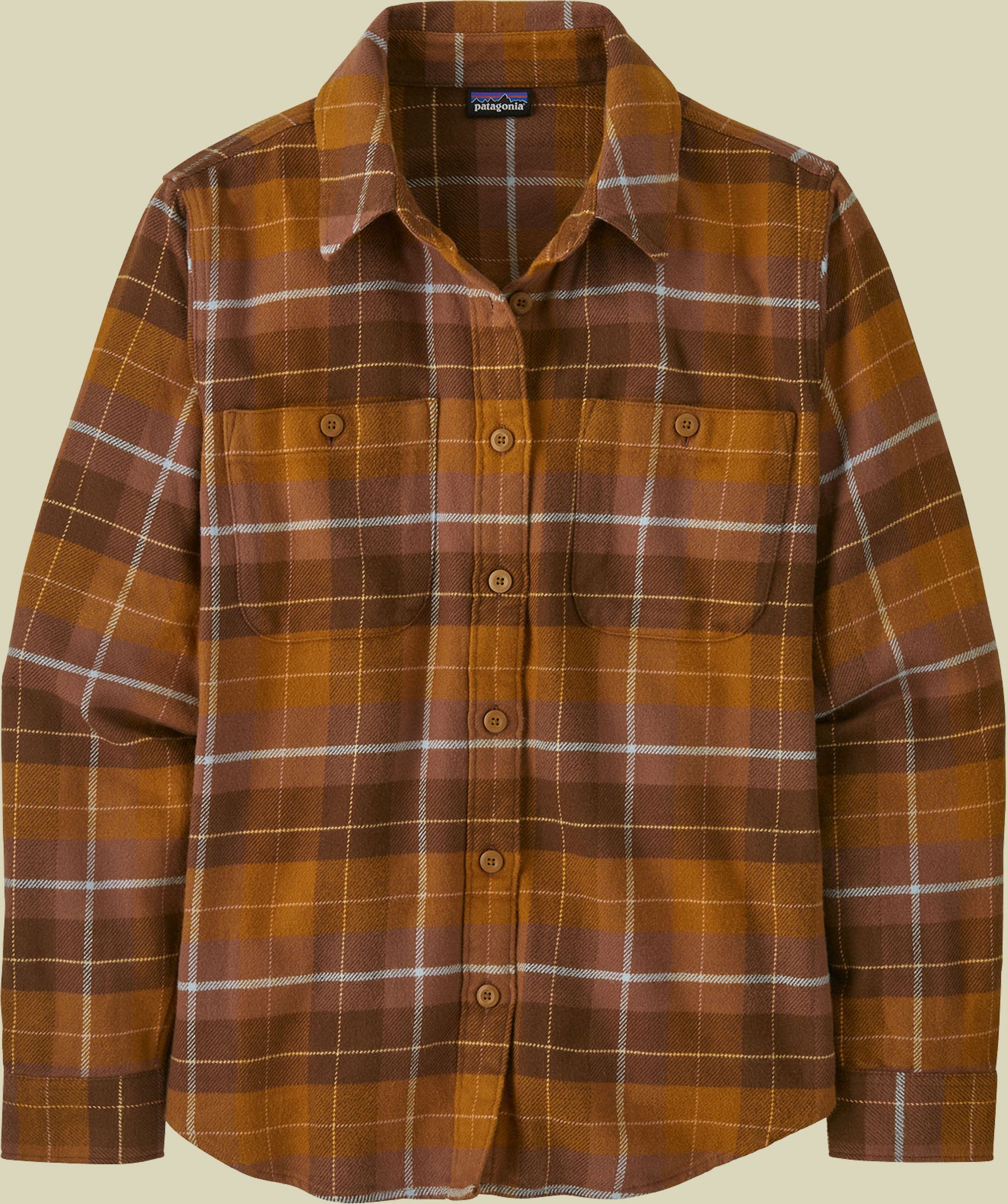 Fjord Flannel Shirt Women L braun - happy camper: shelter brown