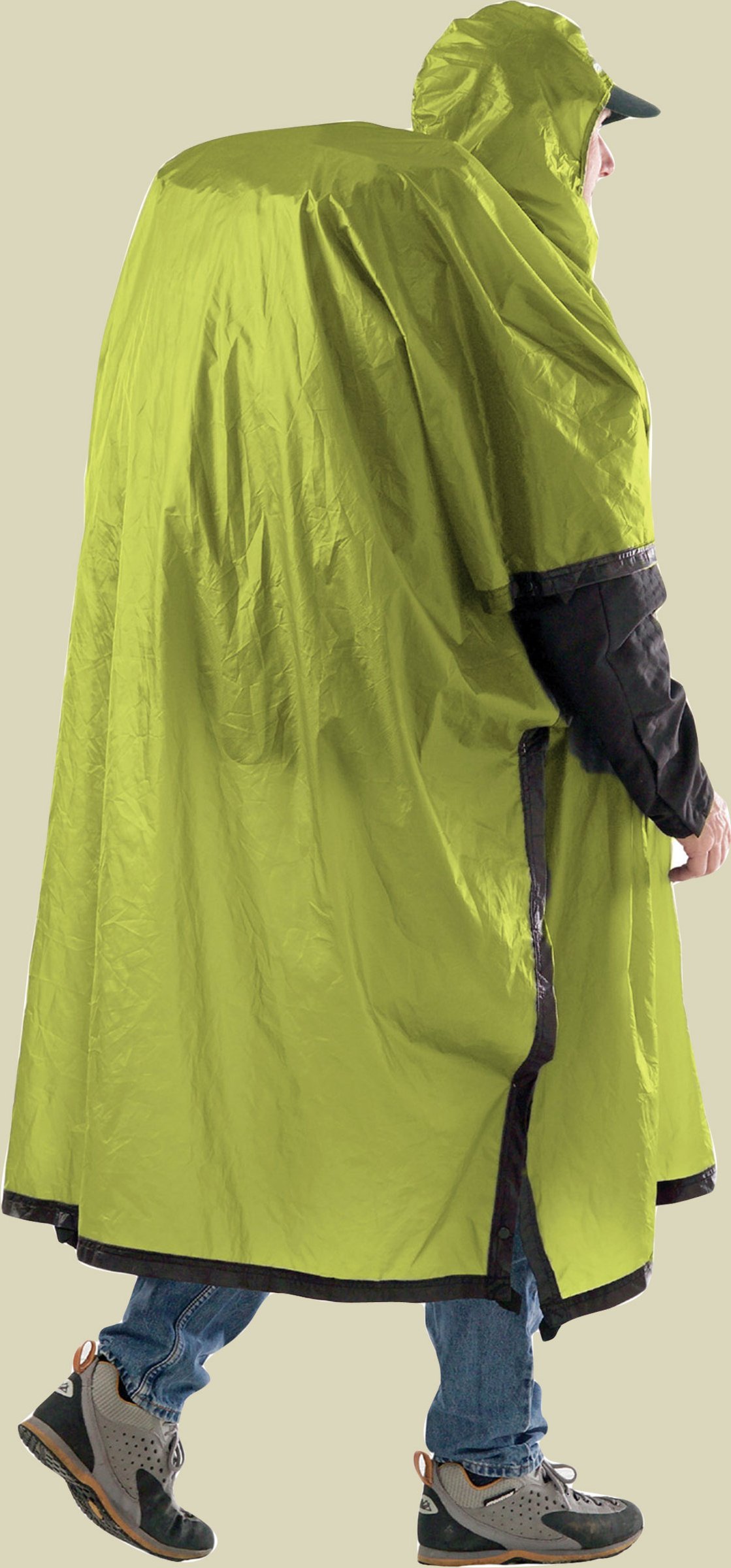 Thumbnail - Nylon Tarp Poncho Größe: one size Farbe: green