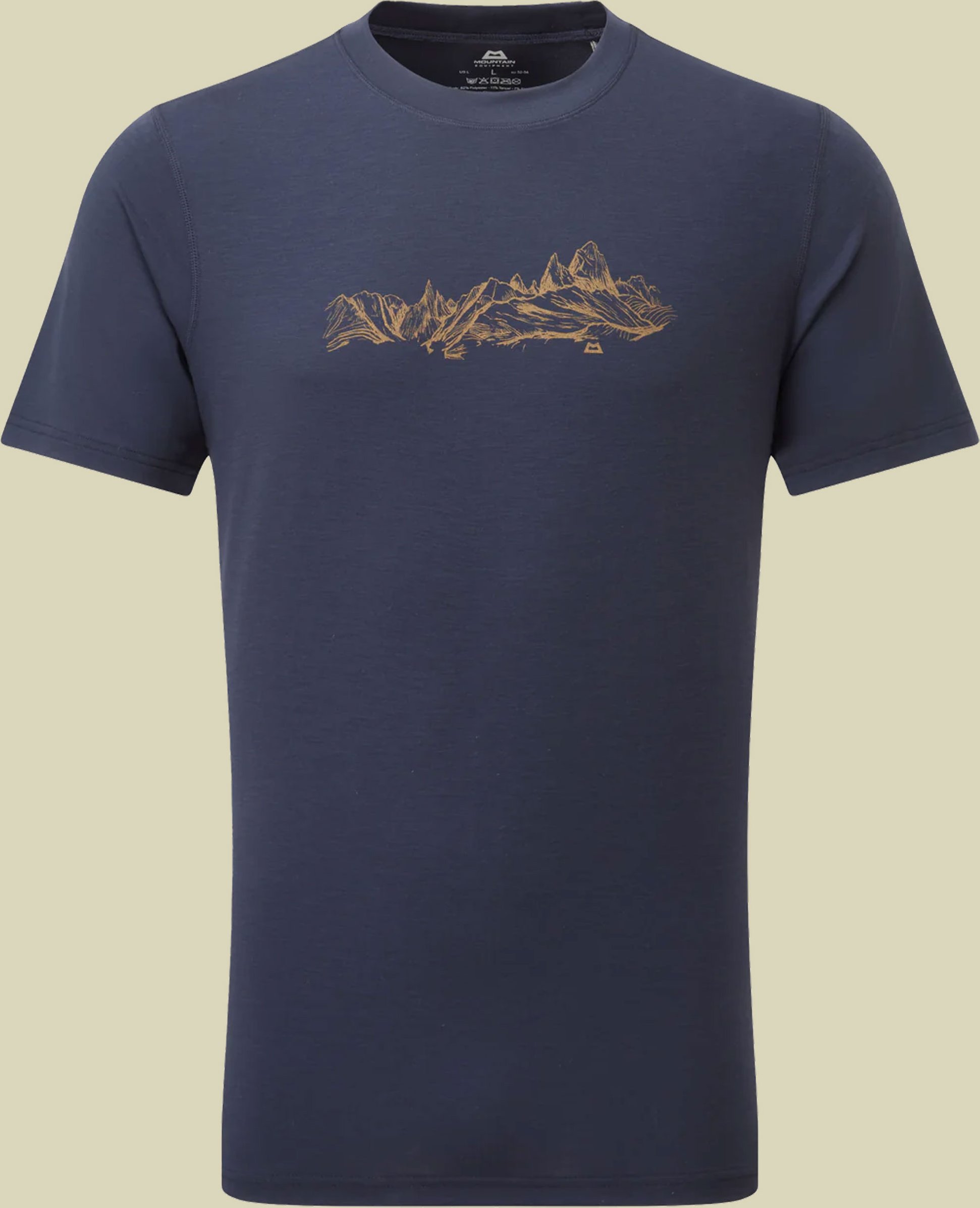 Groundup Skyline Tee Men M grau - cosmos