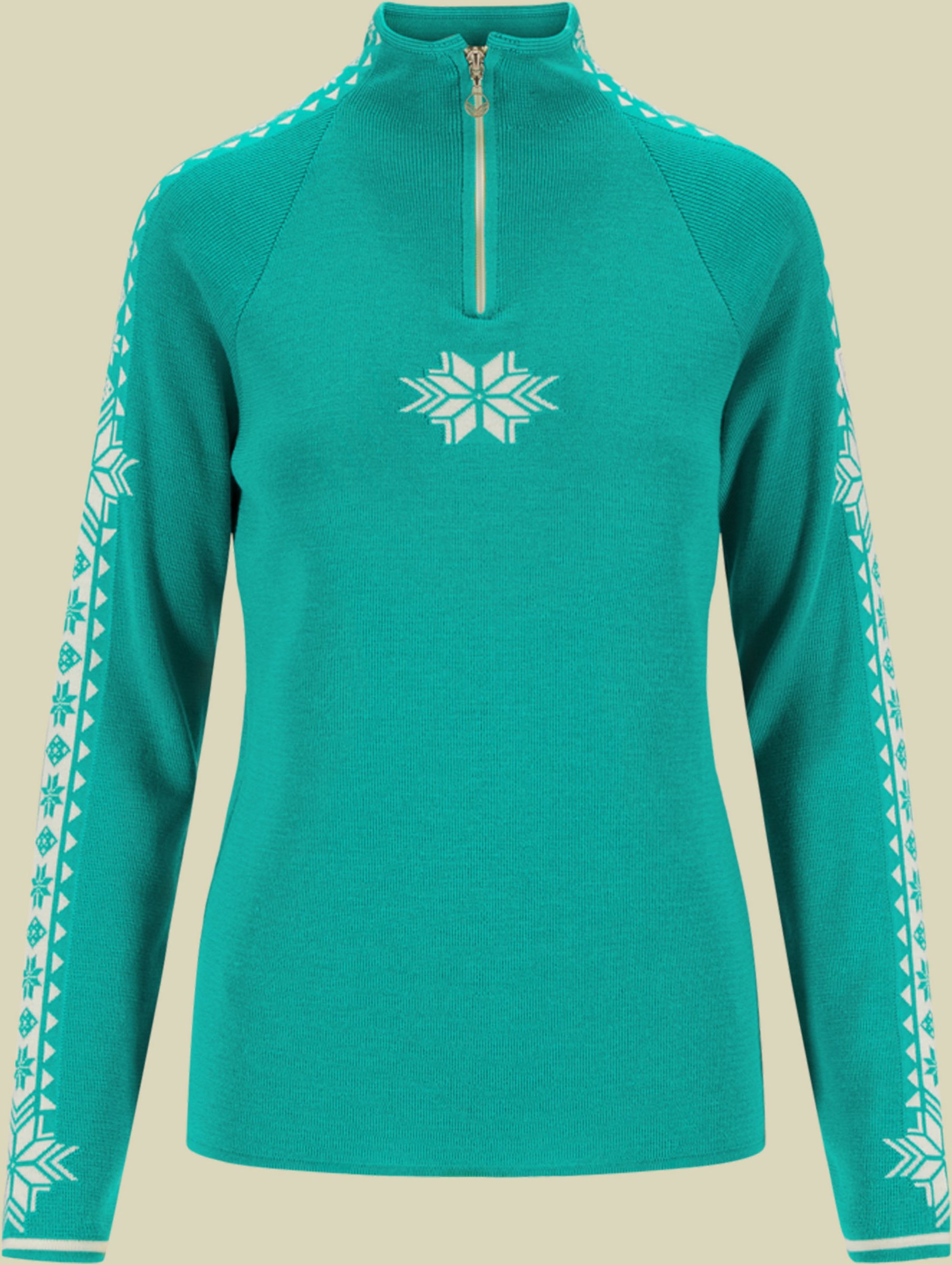 Geilo Sweater Women M türkis - Farbe peacock offwhite