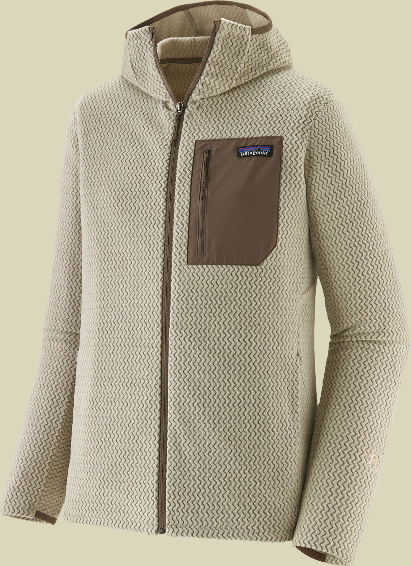 R1 Air Full-Zip Hoody Men grau II L - pelican