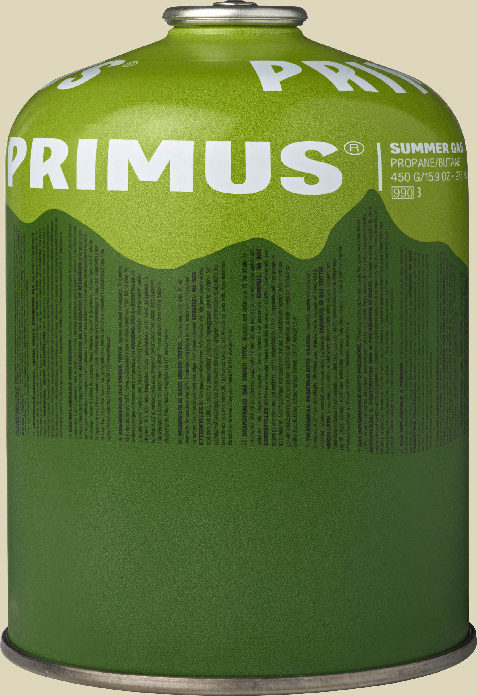 Summer Gas 450g Gaskartusche mit Sicherheitsventil