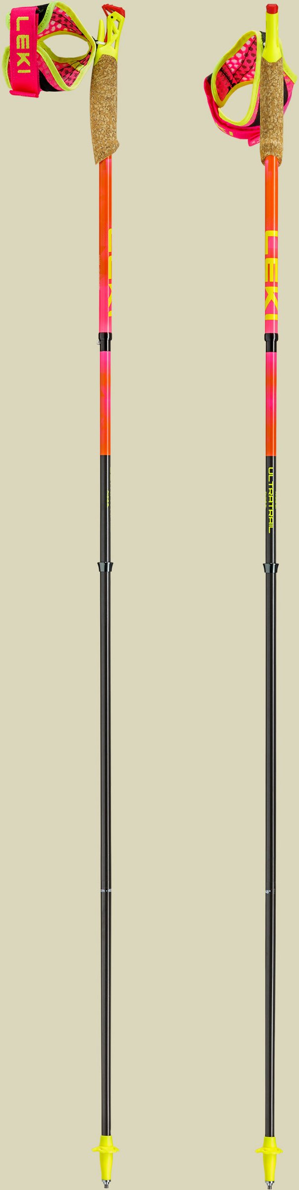 Ultratrail FX.One SuperLite 125 cm mehrfarbig - neonpink-pastellorange-neonyellow