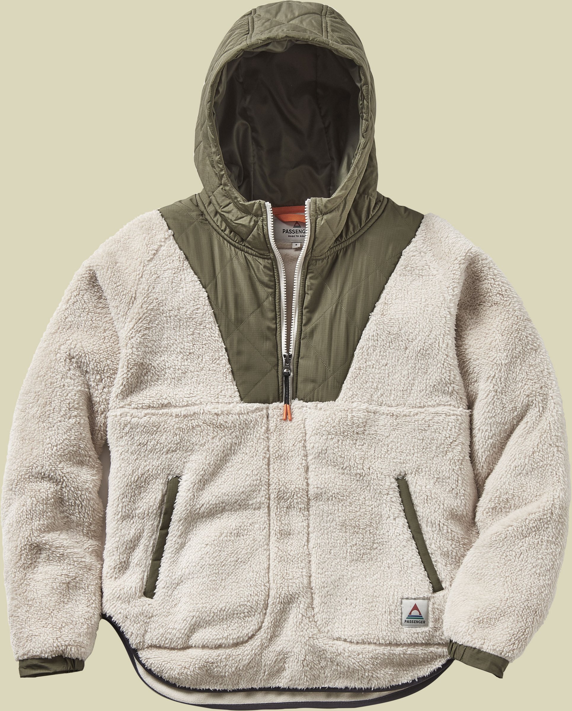 Beaumont recycled Sherpa Hooded Fleece 2.0 Women M weiß II - vintage