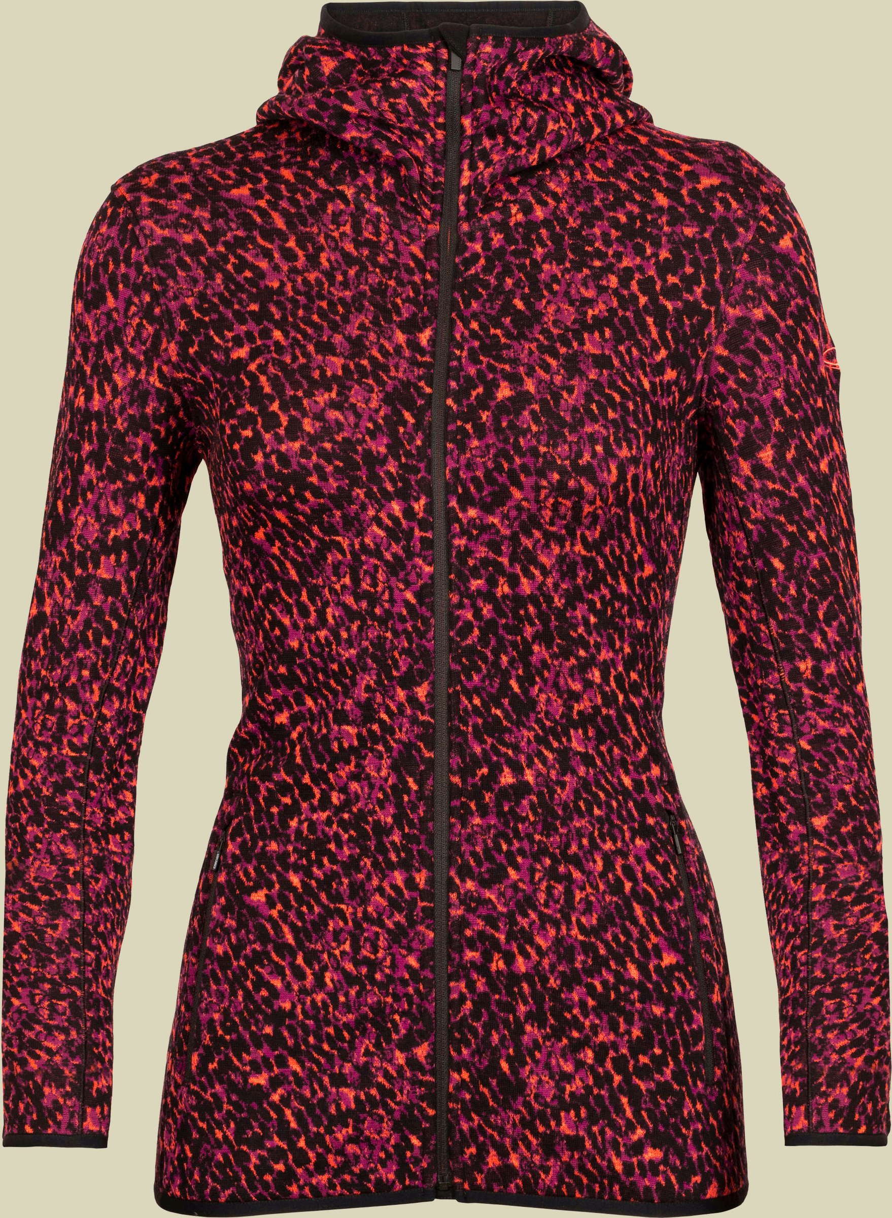 Elemental LS Zip Hood Women Größe XS Farbe black/cherry/flash