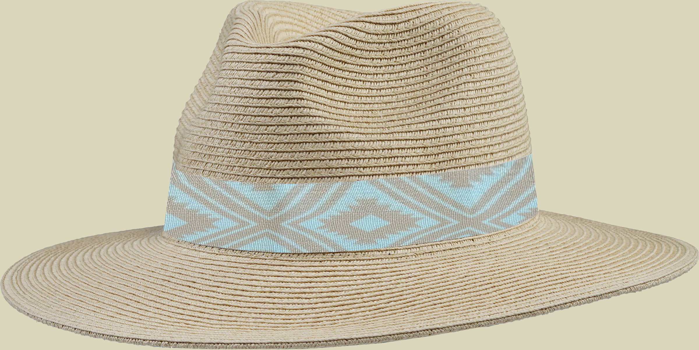 P.A.C. Ecuador Panama Straw Hat S/M braun - dark beige/total black