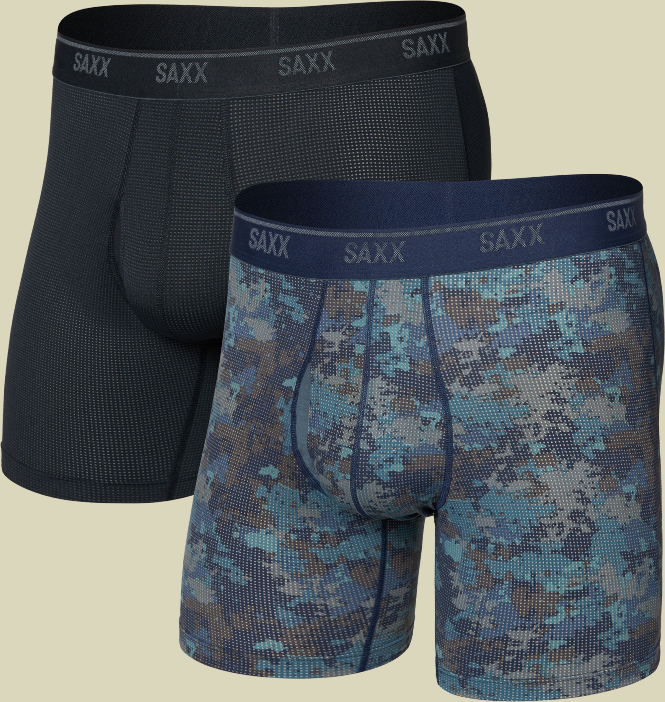 Quest Quick Dry Mesh Boxer Brief Fly 2Pk XXL mehrfarbig II - matrix camo/black