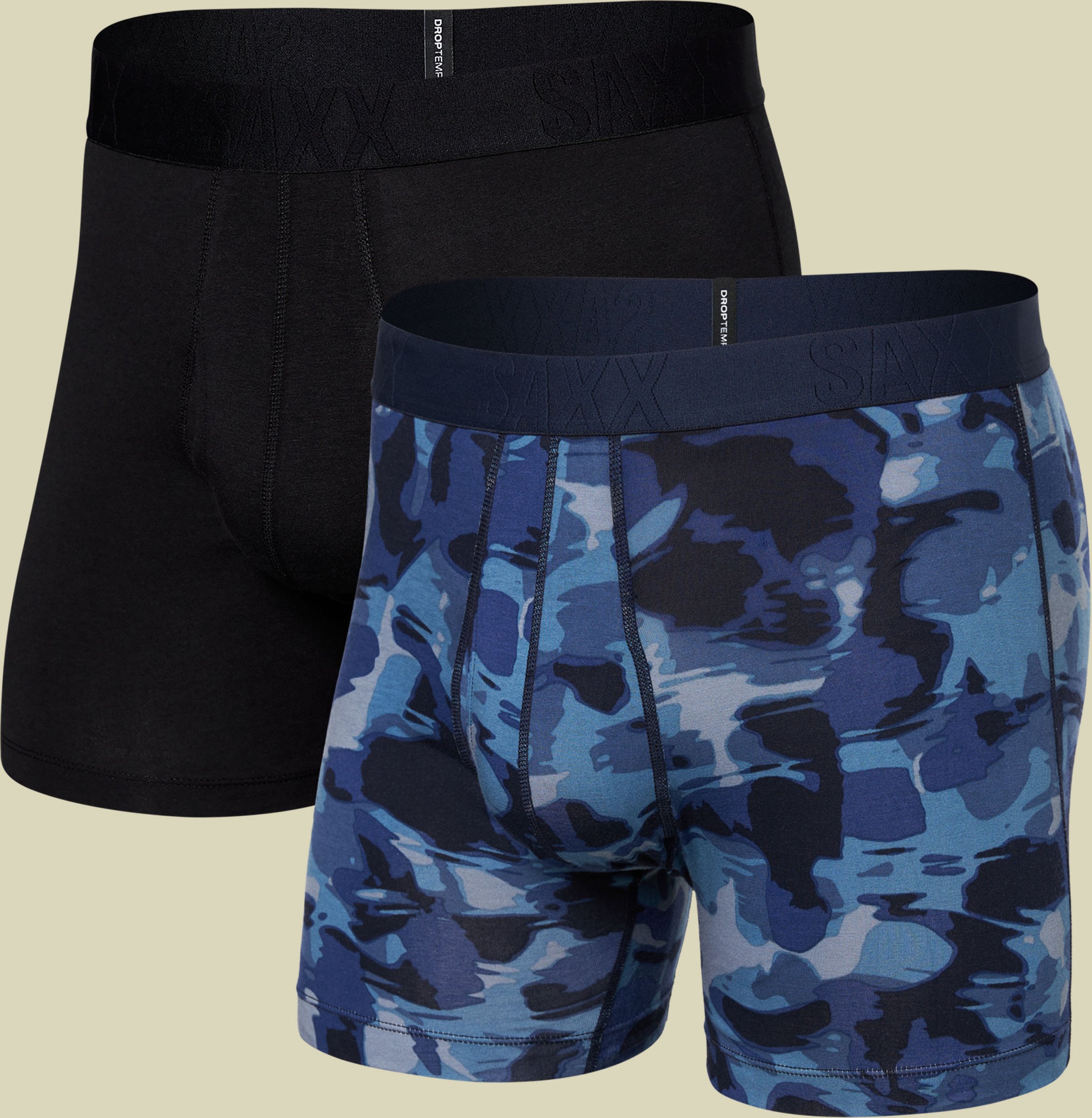 Thumbnail - Doptemp Cooling Cotton Boxer Brief Fly 2pk L mehrfarbig II - daybreak camo/black