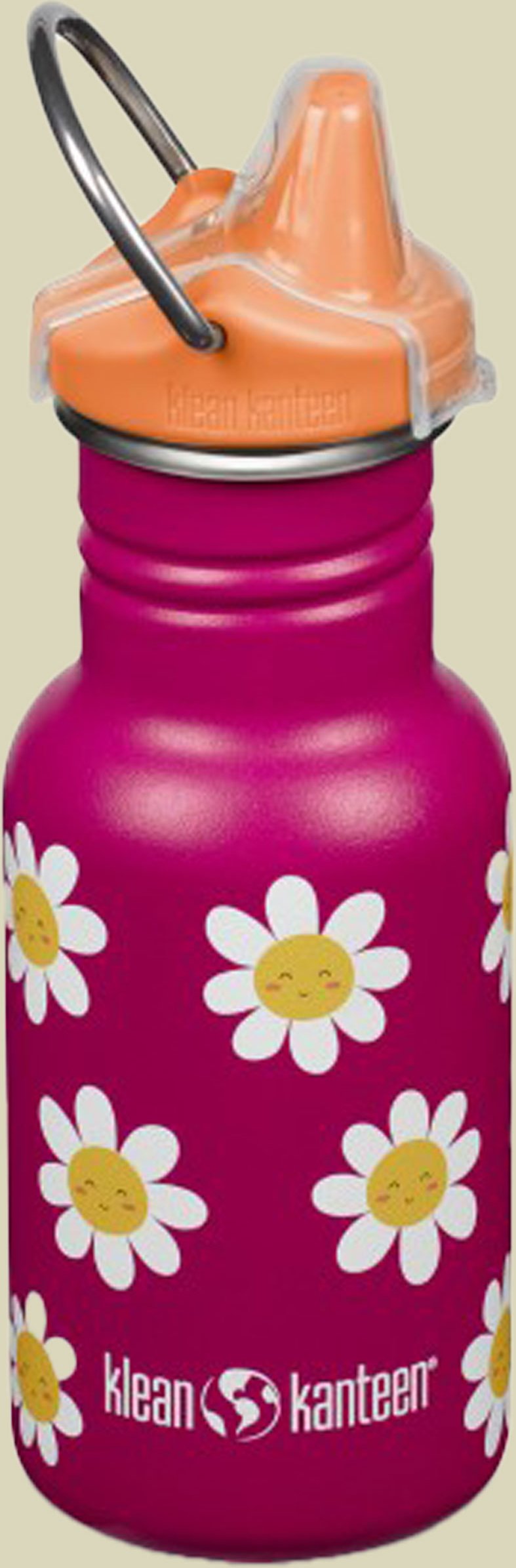 Kid Kanteen Classic Narrow mit Sippy Cap mehrfarbig Blumen 355 - Happy Flowers