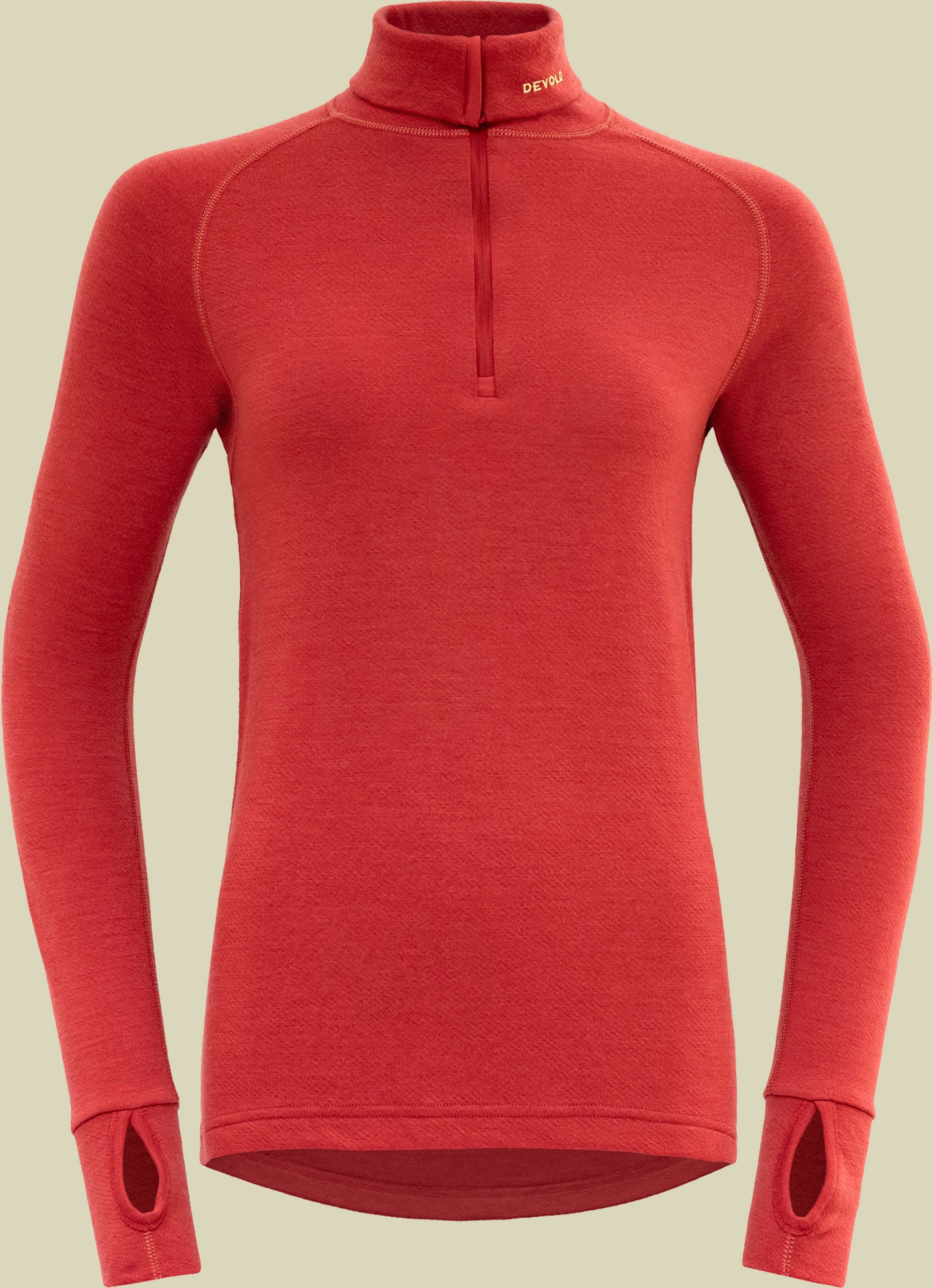 Expedition Merino 235 Zip Neck Woman orange XL - beauty