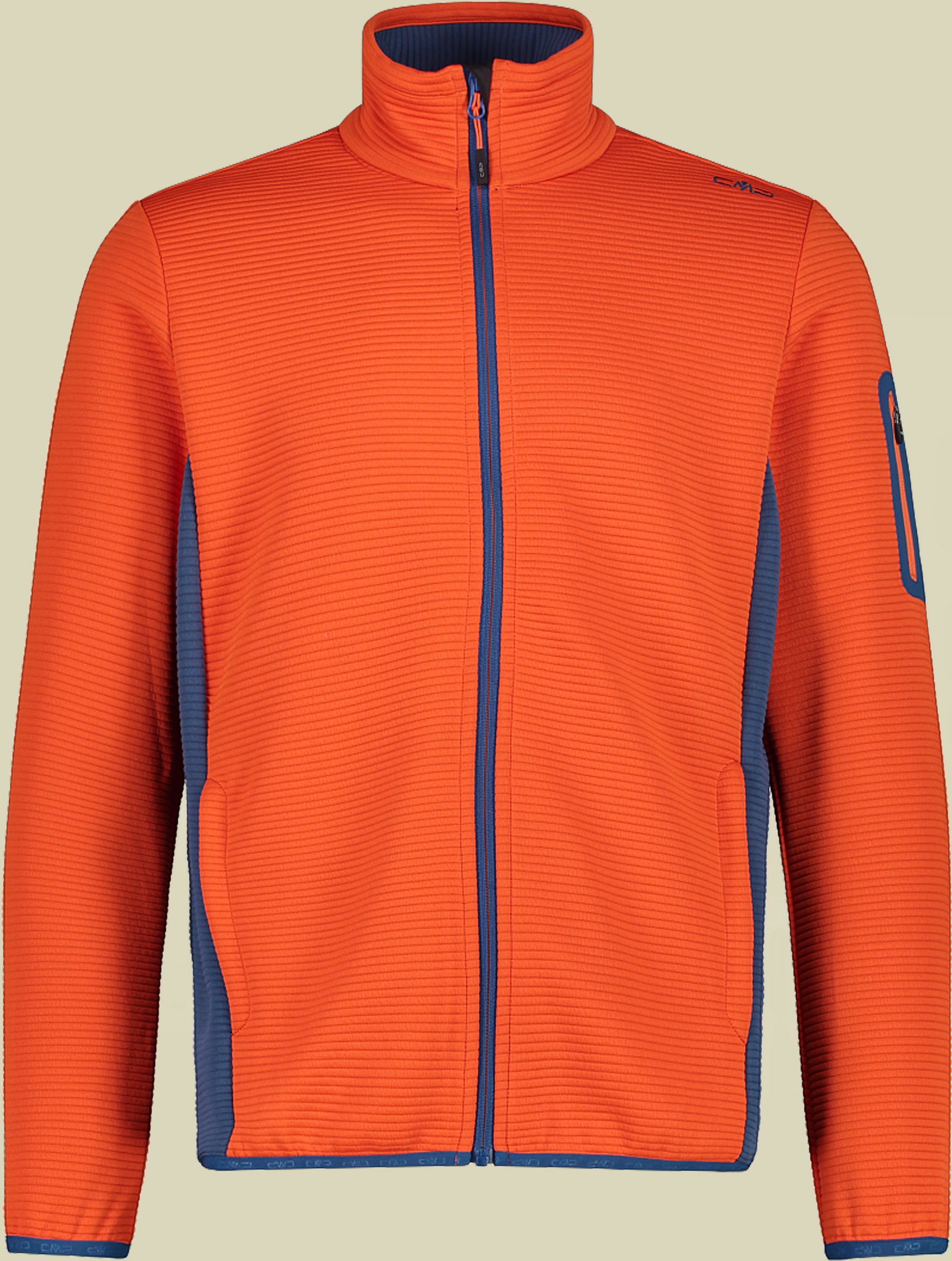 Man Jacket Striped Jaquard von CMP 33E6557 orange 54- C783 tango