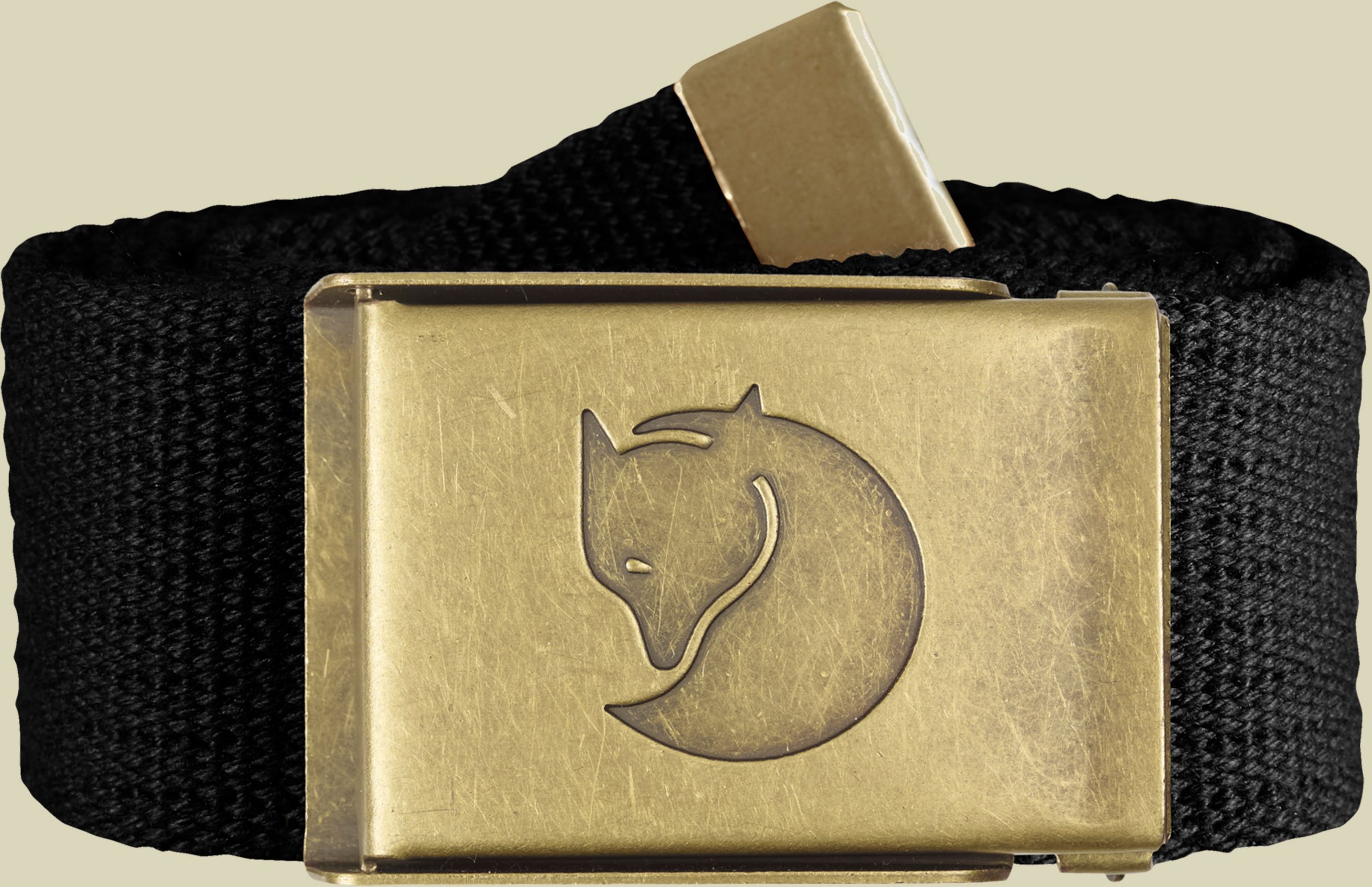 Canvas Brass Belt Größe 120 cm Farbe black