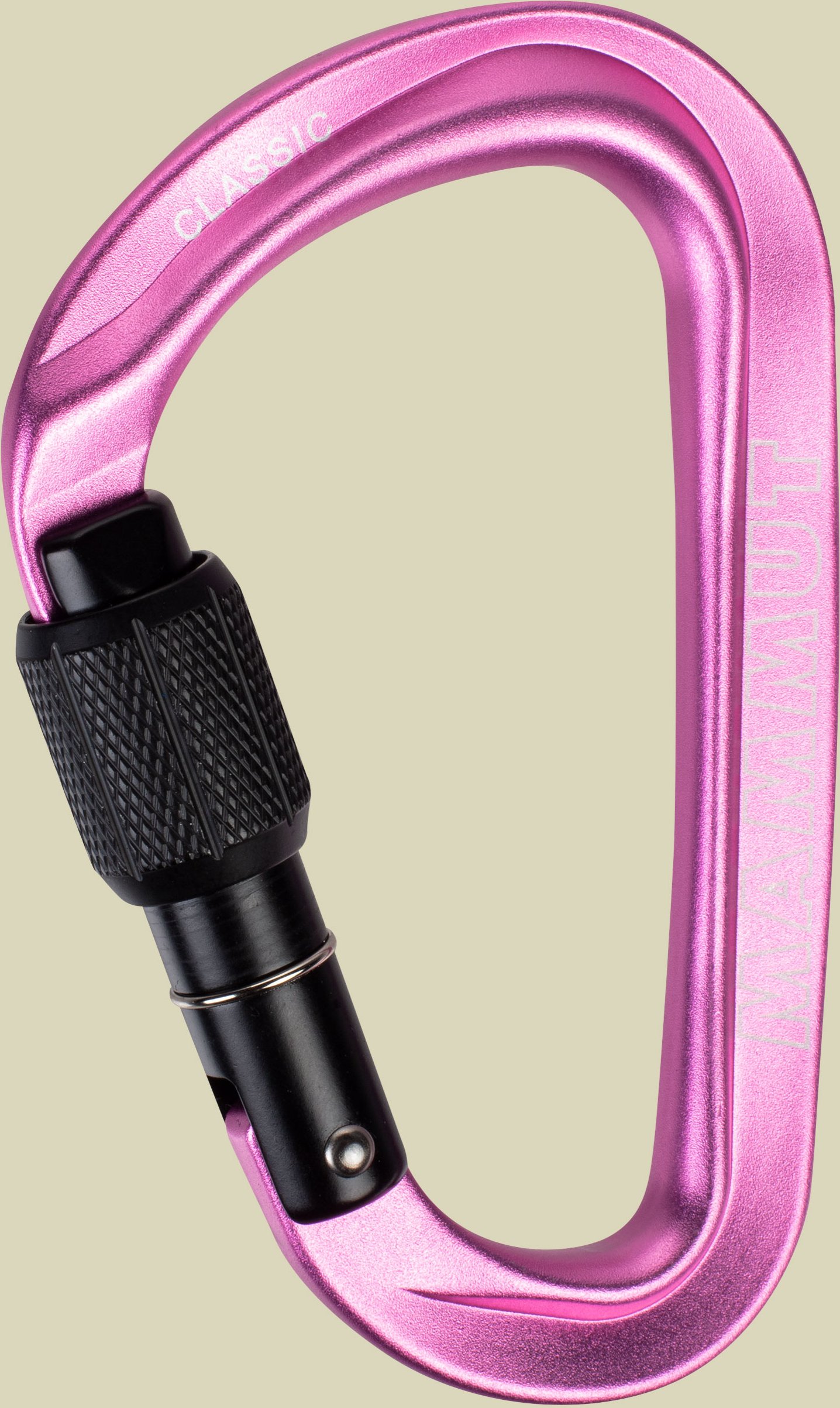 Classic HMS Screwgate Carabiner Größe one size Farbe pink