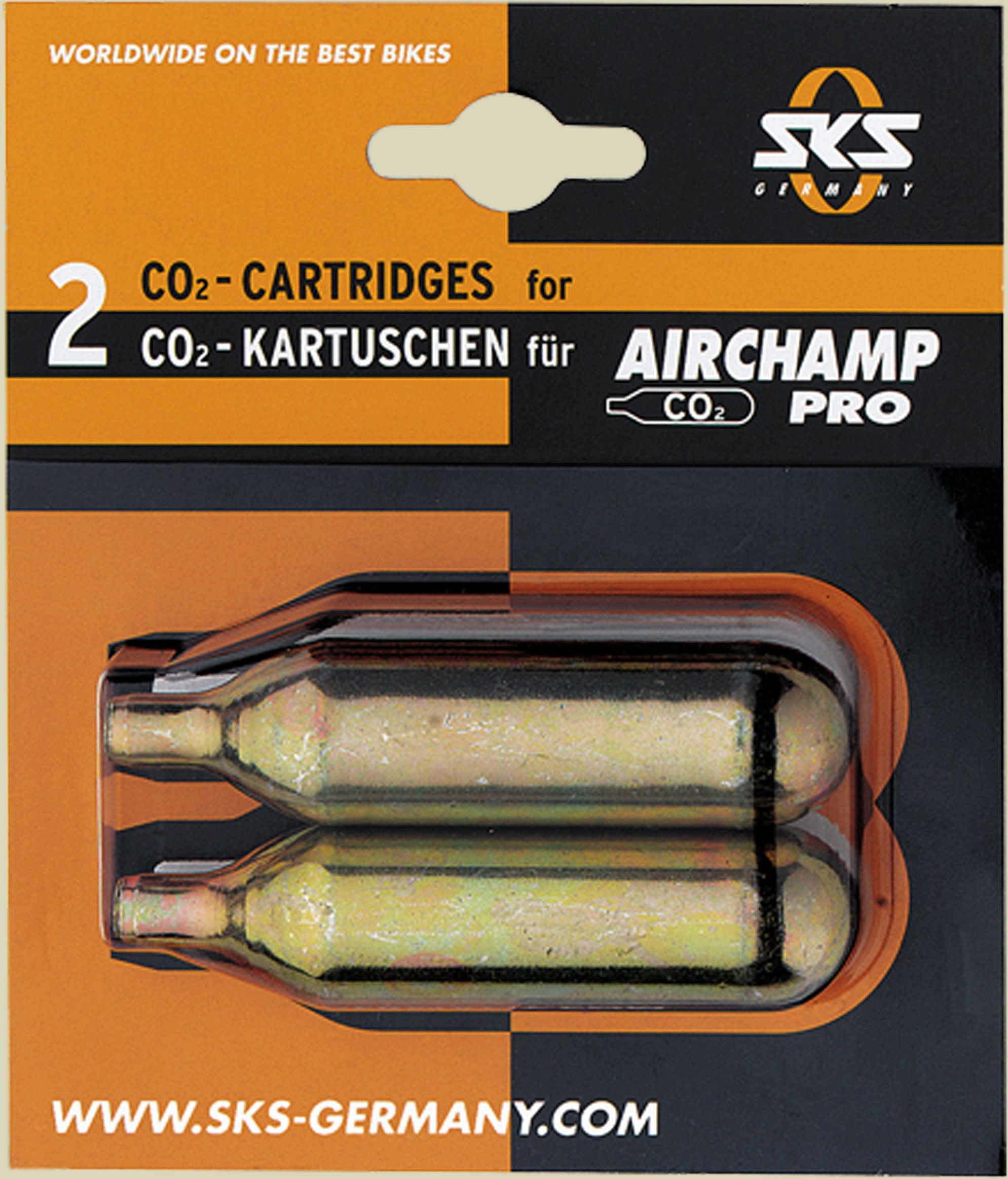 CO² Ersatzkartuschen für Airchamp 5er Pack ohne Gewinde