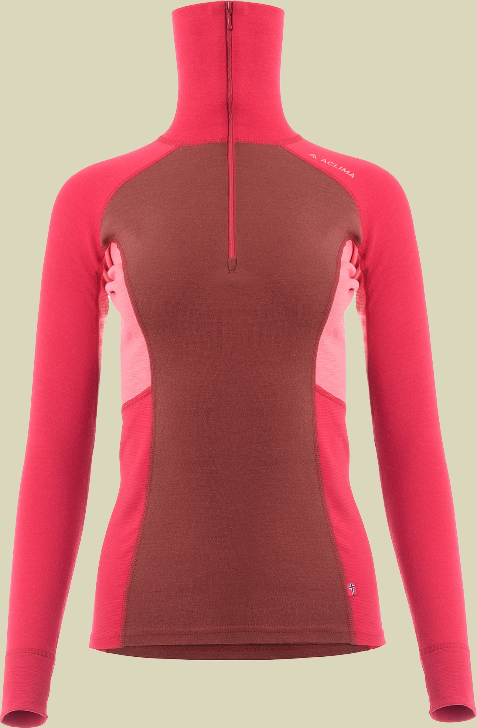 WarmWool Polo Women Größe L Farbe jester red/spiced apple/spiced coral