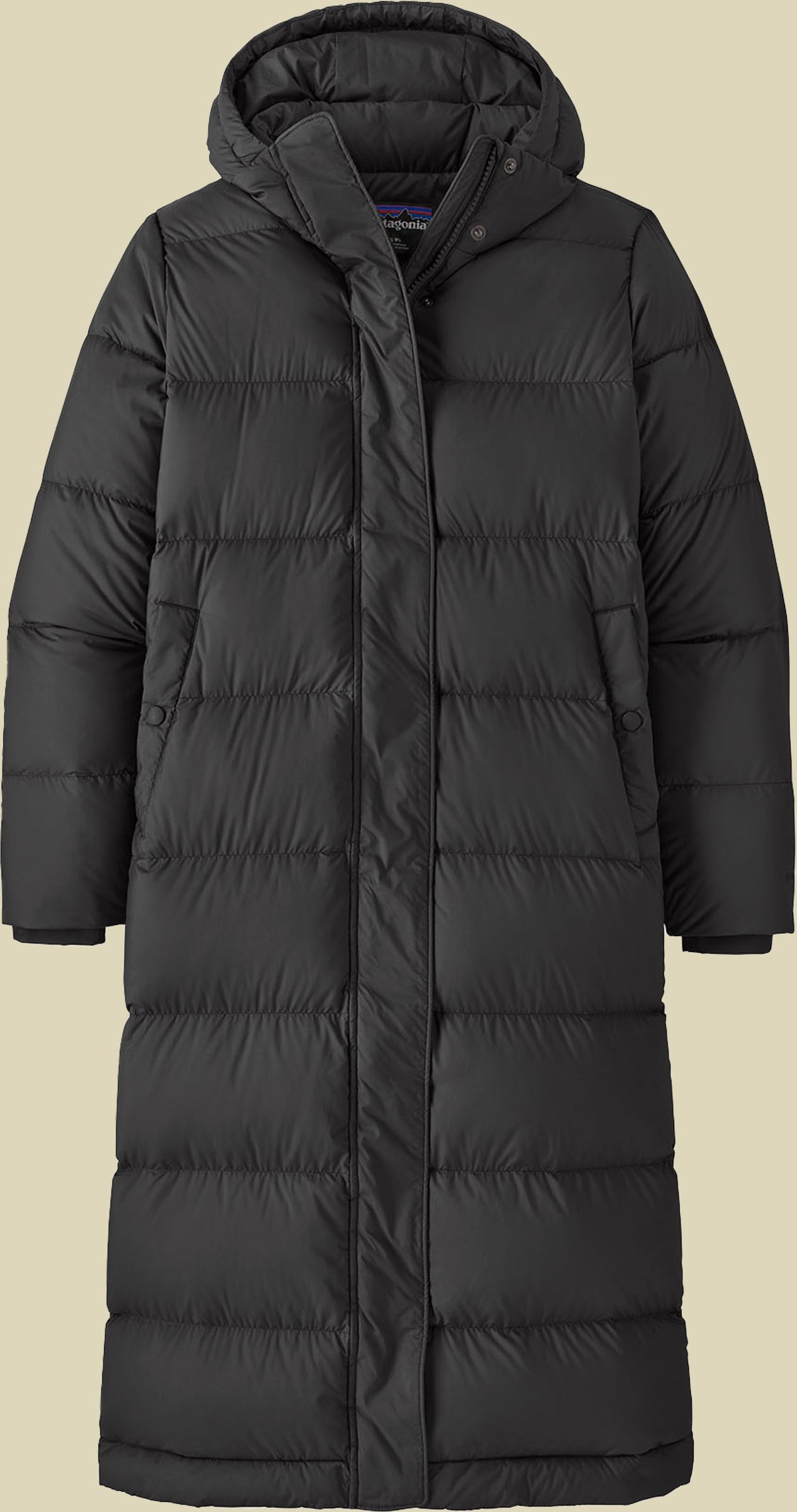 Silent Down Long Parka Women Größe L Farbe black