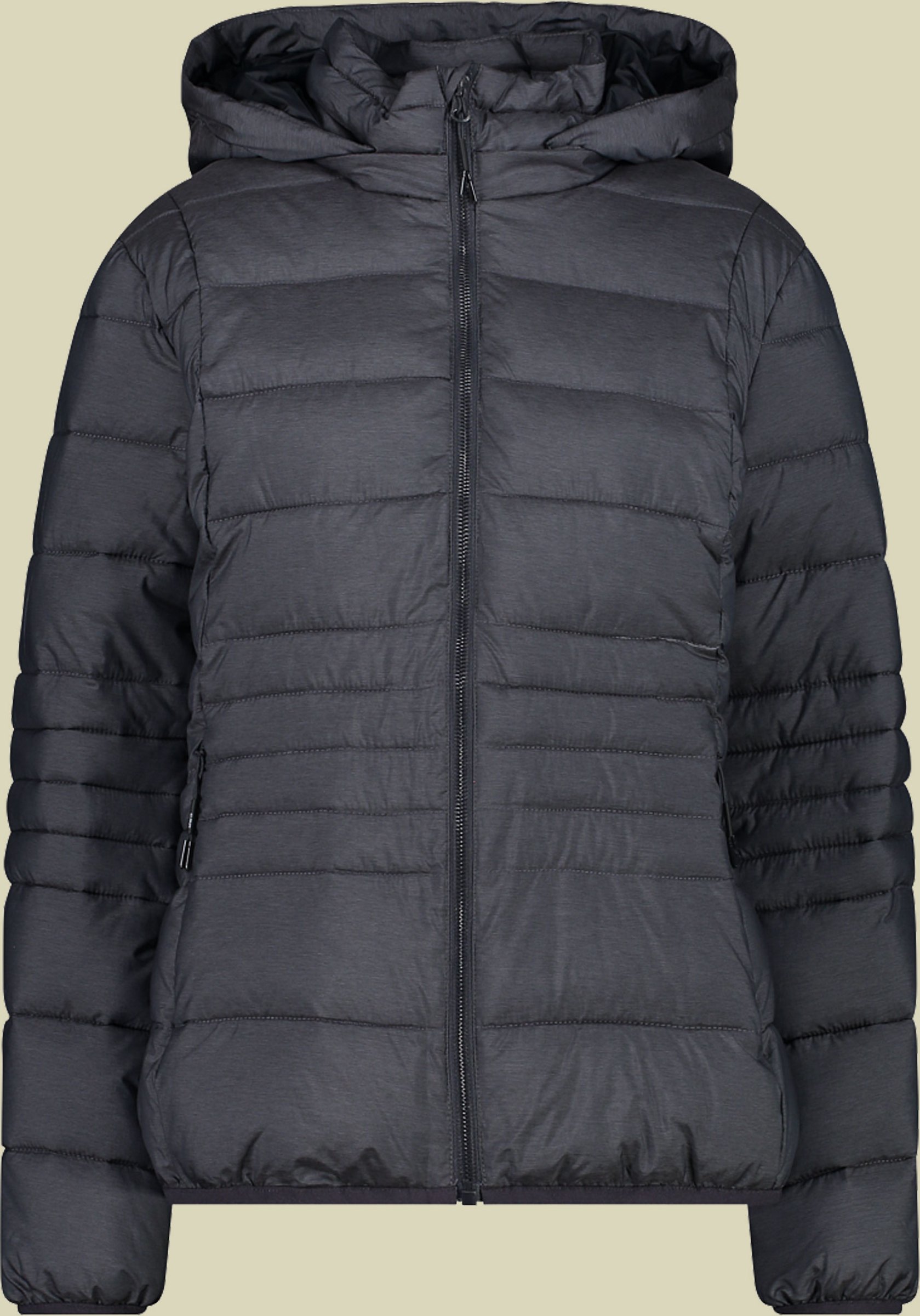 Woman Parka Snaps Hood Ripstop Melange 33K1716M Größe 42 Farbe graffite melange