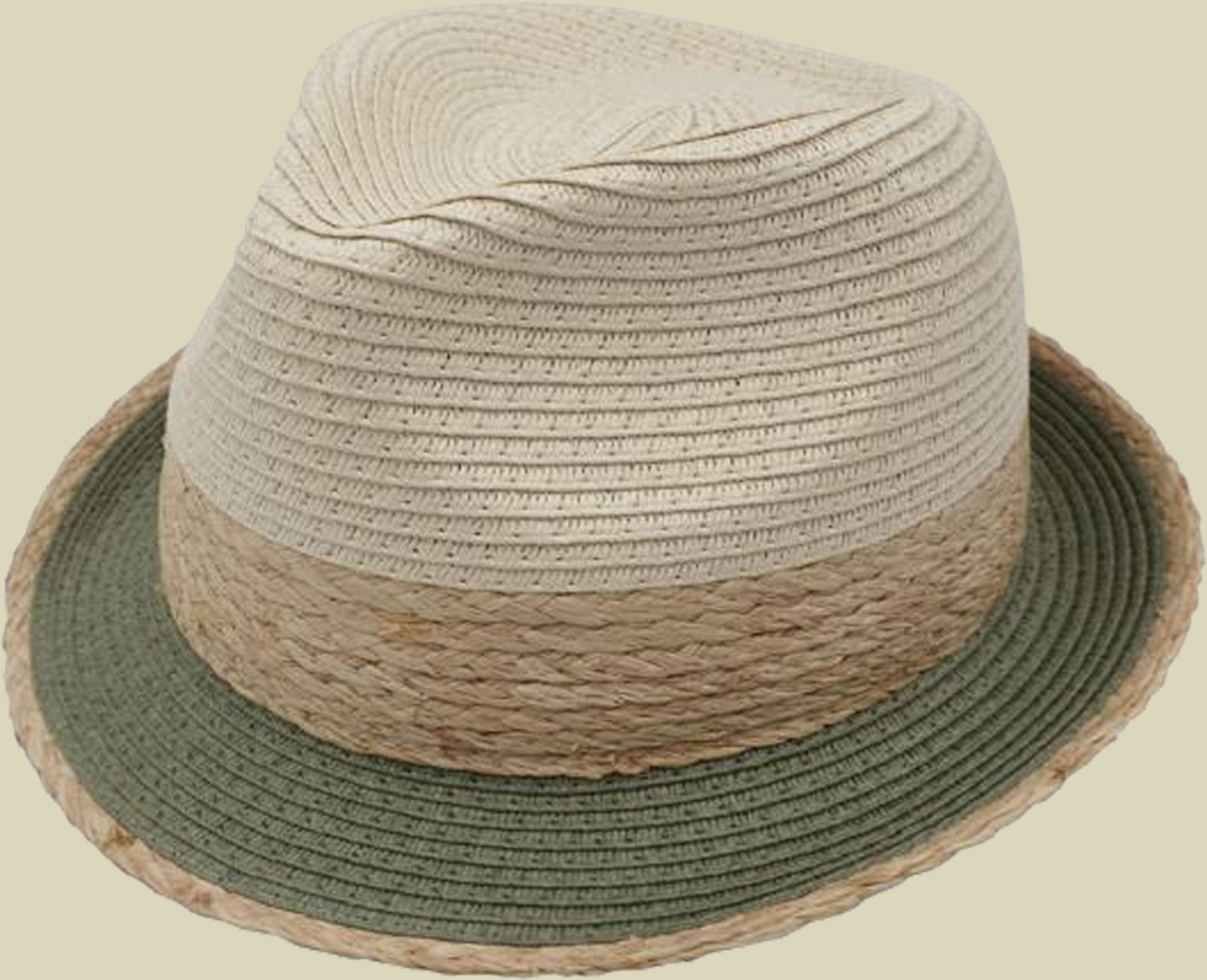 Strohhut Trilby farbige Krempe Größe 58 Farbe leaf green