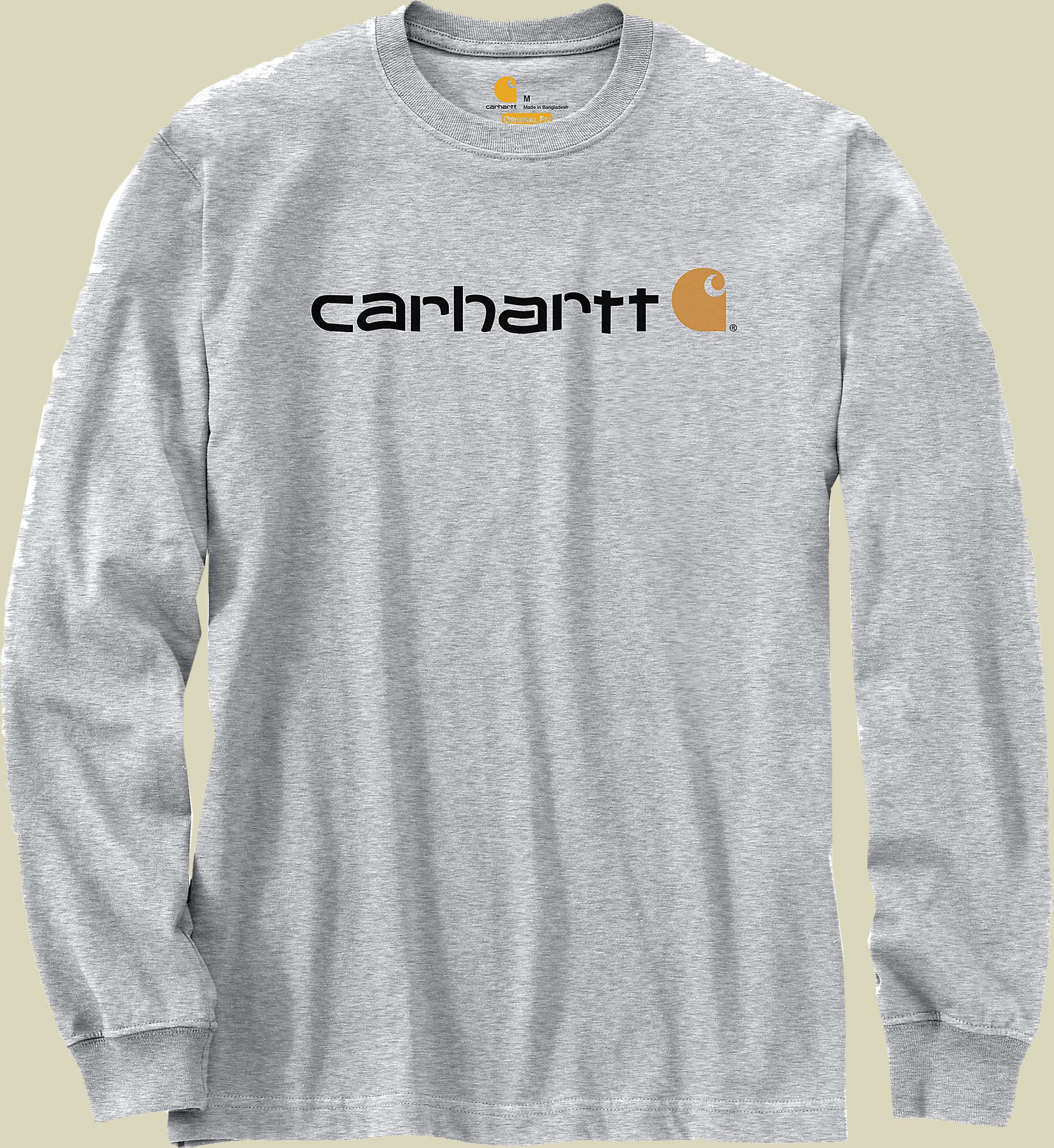 Core Logo T-Shirt L/S Men S grau2 - heather grey