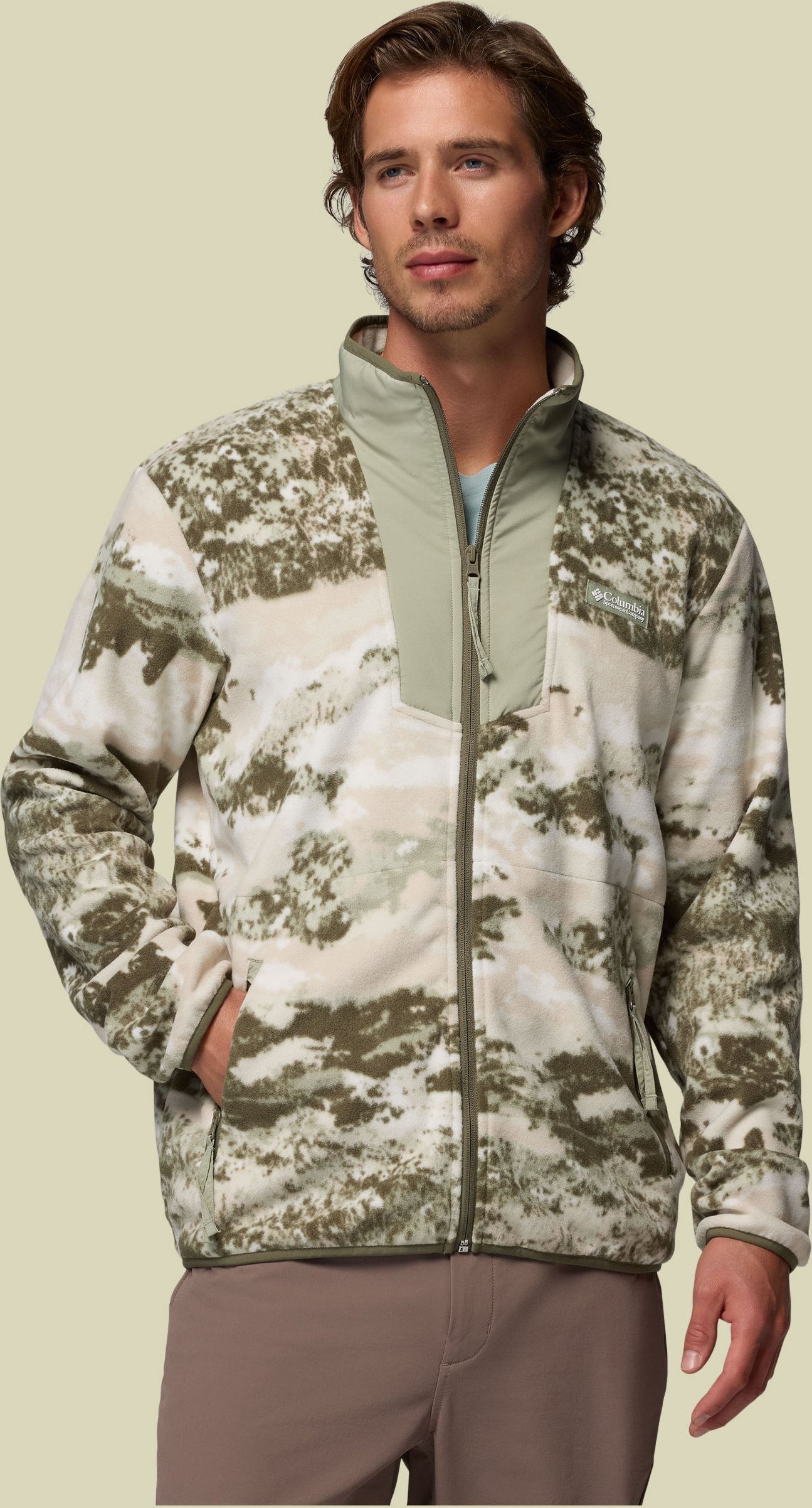 Sequoia Grove Printed Full Zip Men S mehrfarbig grün - safari,fieldaze