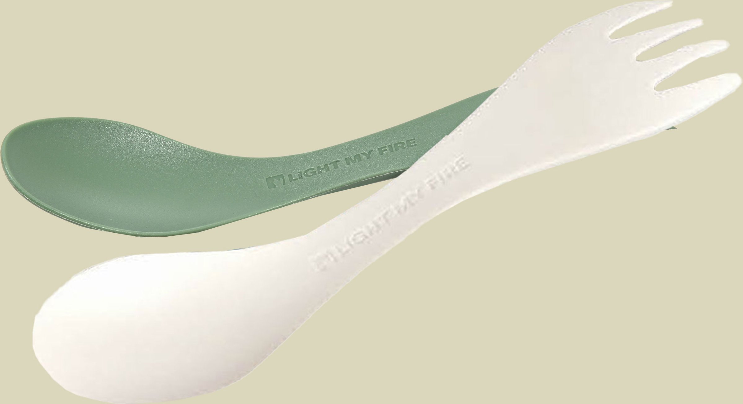 Swedish Spork Little 2-Pack Kids mehrfarbig - sagegreen/cream