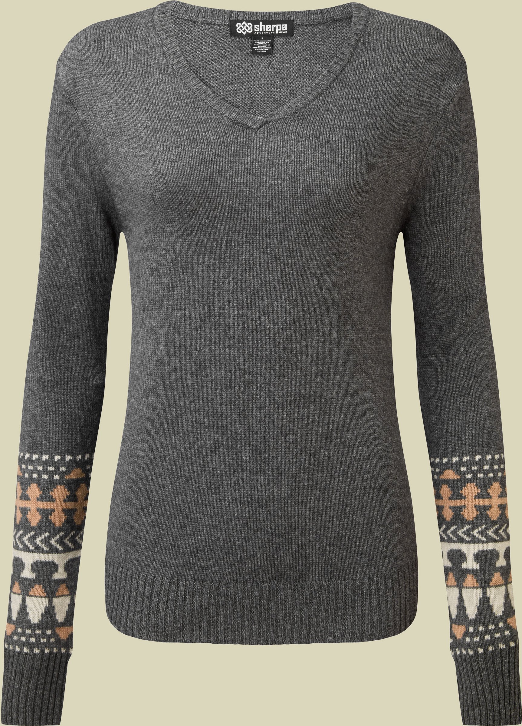Maya V-Neck Sweater Women Größe L Farbe kharani grey