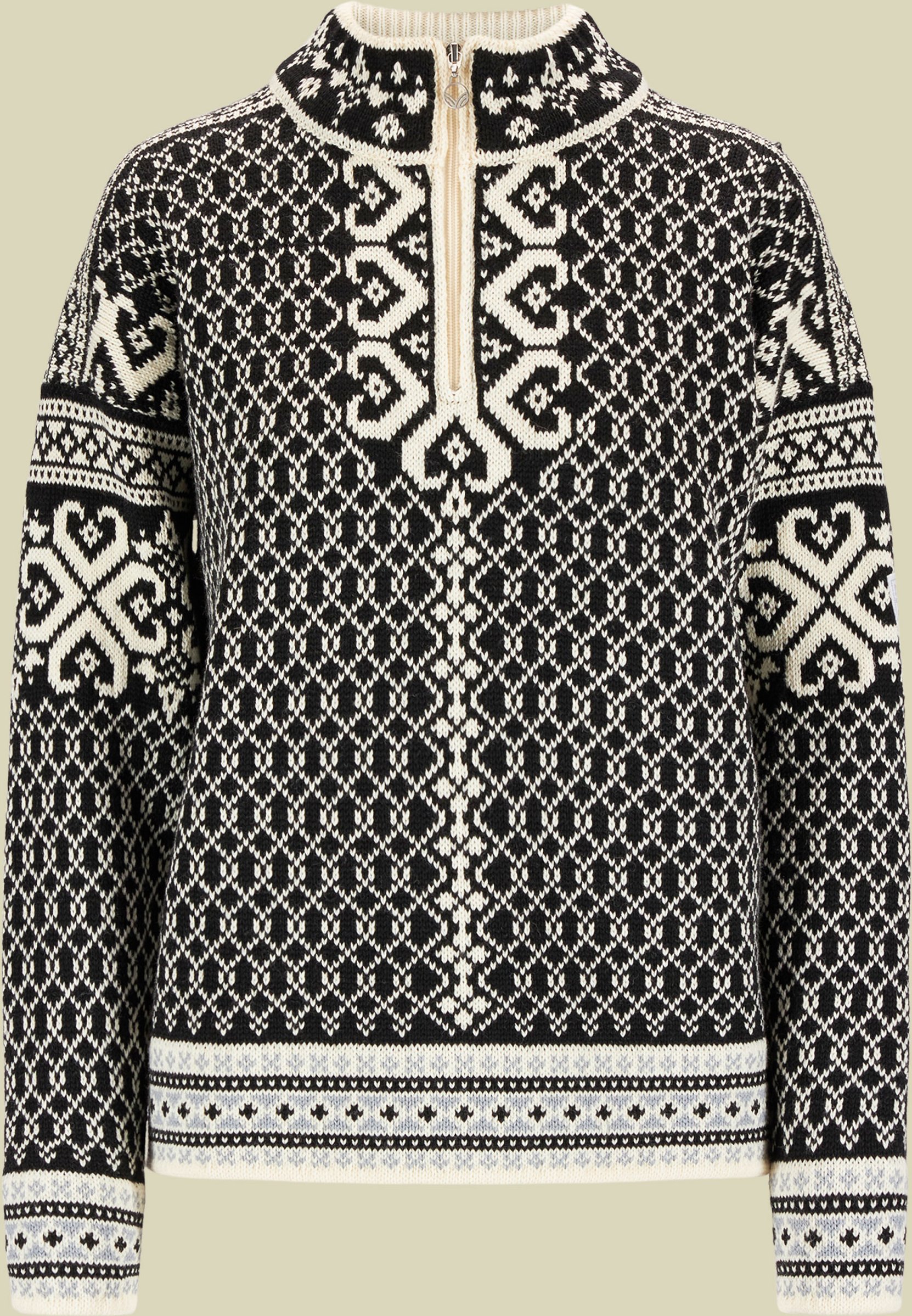 Leknes Sweater Women M schwarz - Farbe coffee-offwhite-metal