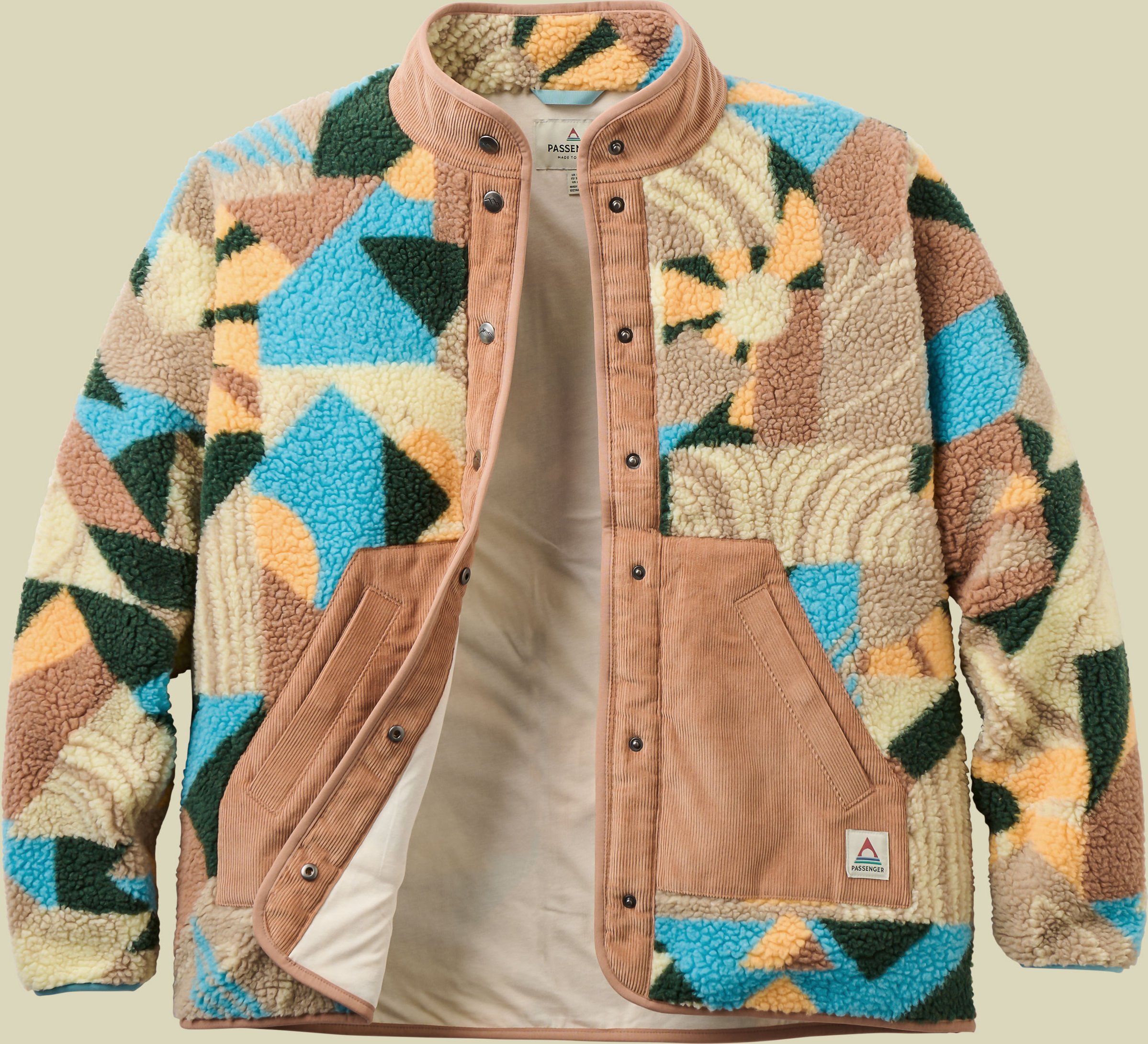 Clover 3.0 Recycled Sherpa Fleece Women S mehrfarbig - sun patch simply taupe