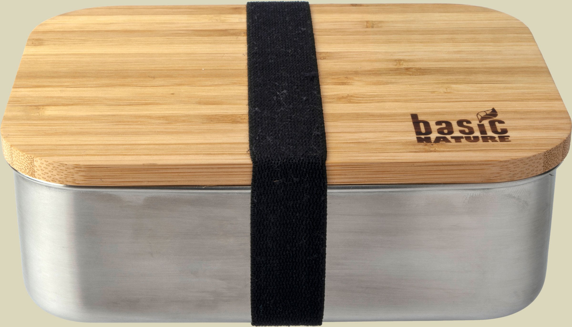 BasicNature Lunchbox Bamboo Volumen 1,2 L Farbe edelstahl