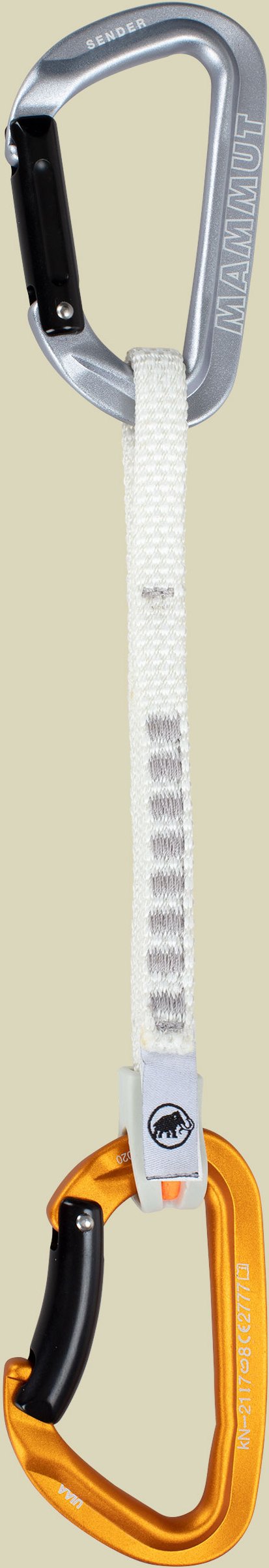 Sender Keylock 17 cm Quickdraw Größe 17 cm Farbe light grey-gold