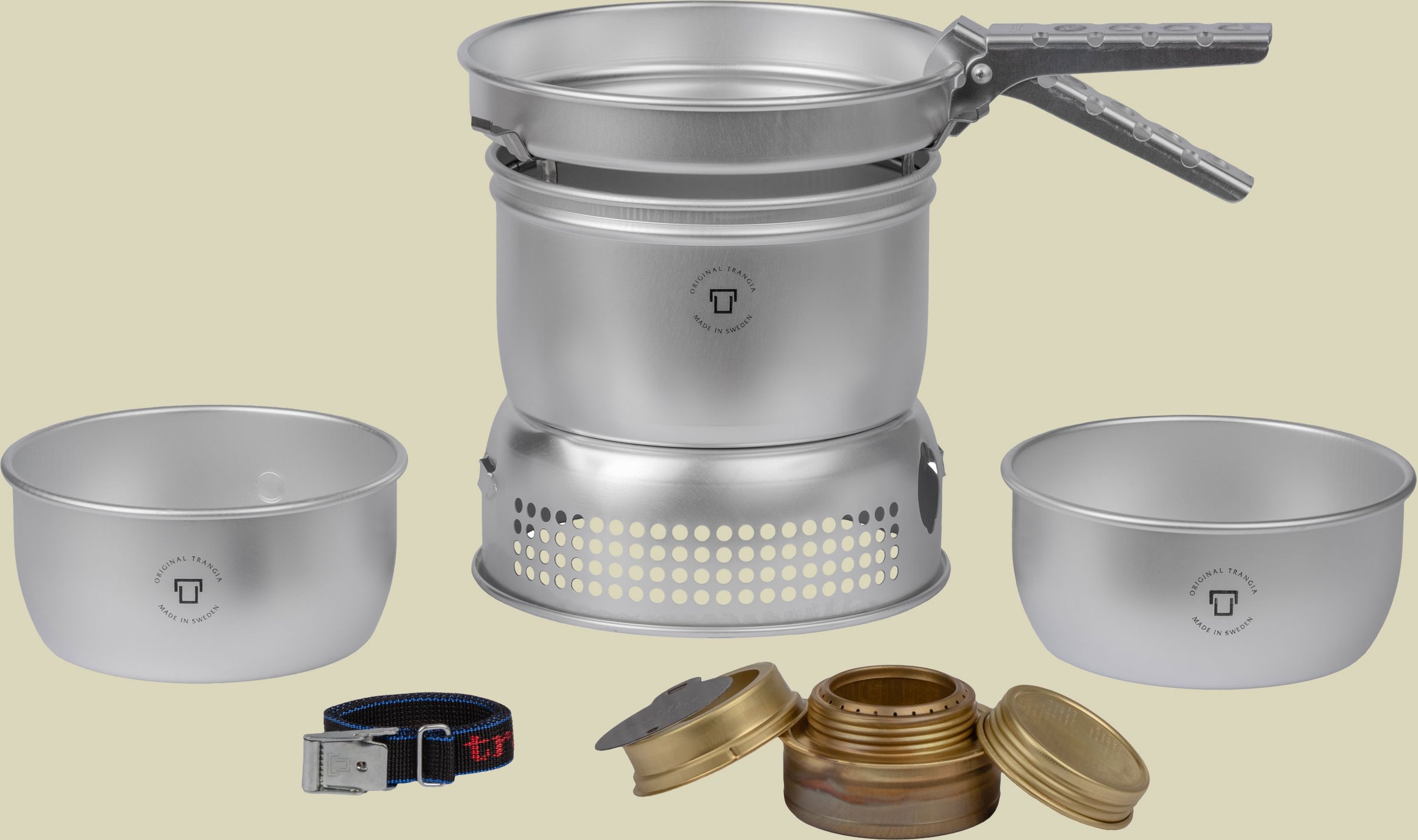 Trangia Sturmkocher klein 27-1 UL (140271) mit UL Pfanne und Töpfen, ohne Wasserkessel