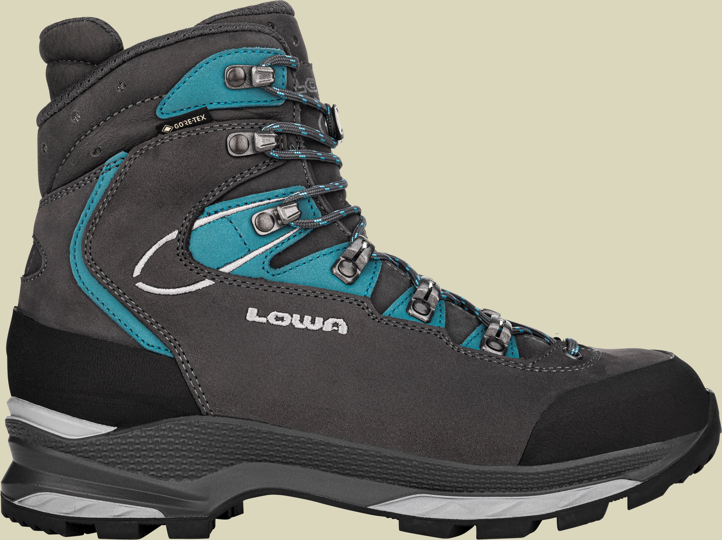 Mauria Evo GTX Wide Women UK 5,5 grau- anthrazit/türkis