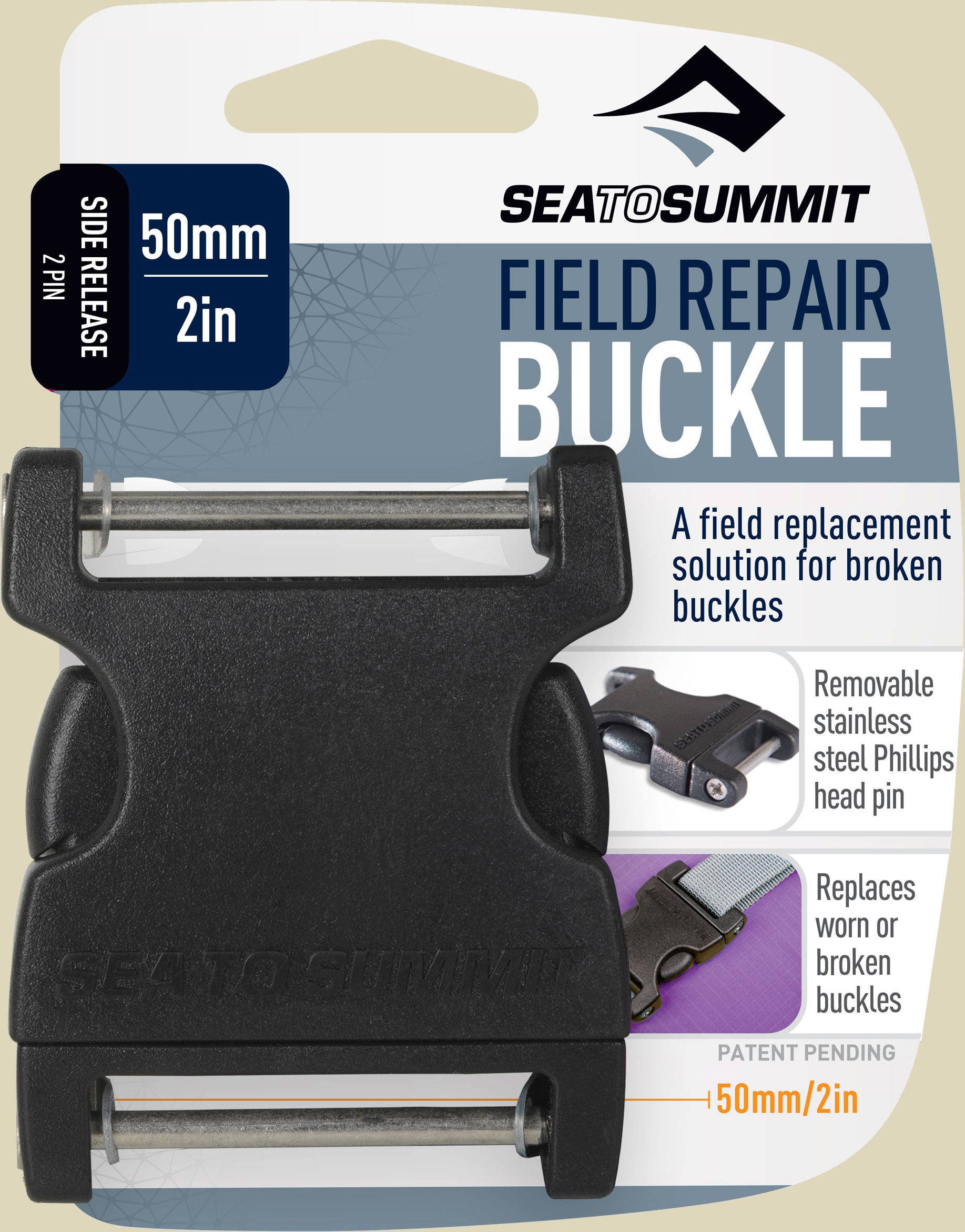 Field Repair Buckle Side Release 50 mm (2 Pin)