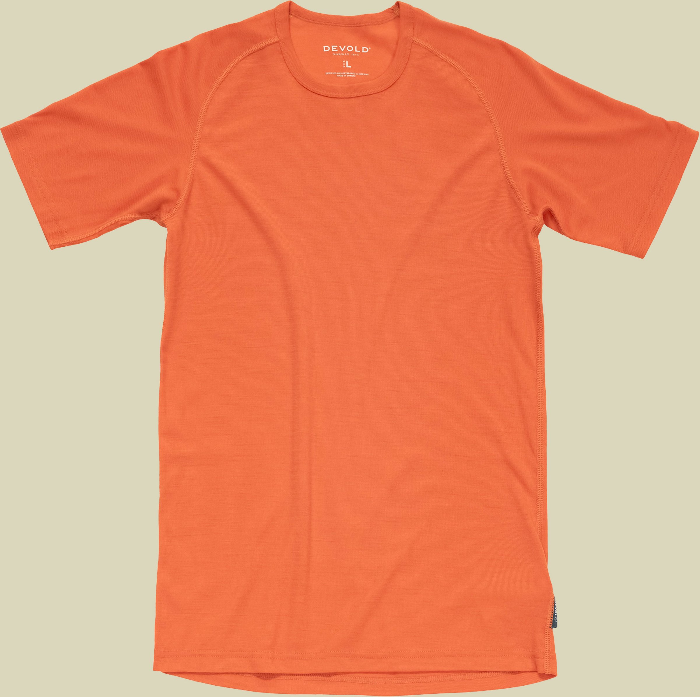 Lauparen Merino 190 Base Tee Man M orange - brick