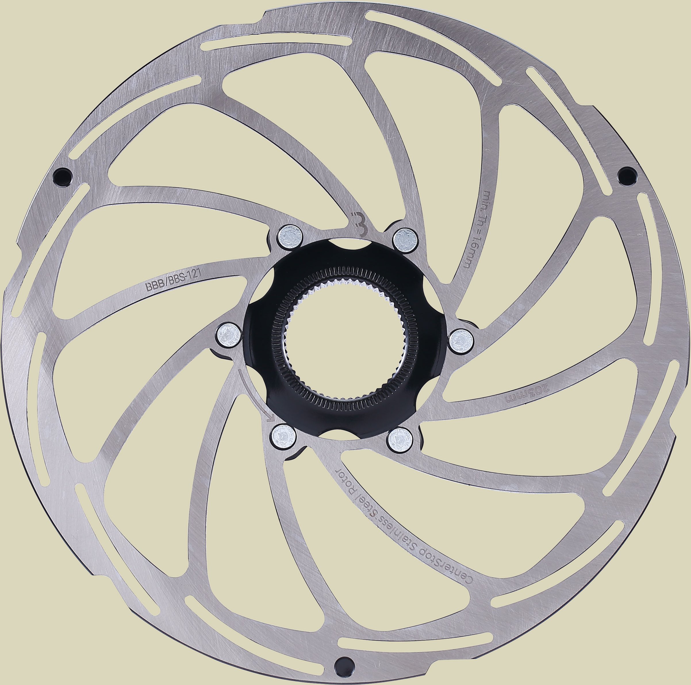 BBS-121 Bremsscheibe CenterStop 220 mm Farbe silber